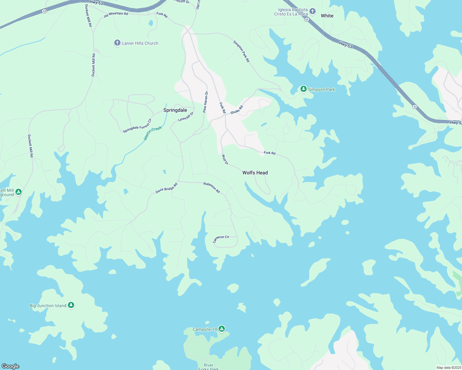 map of restaurants, bars, coffee shops, grocery stores, and more near 3506 Dockside Shores Drive in Gainesville