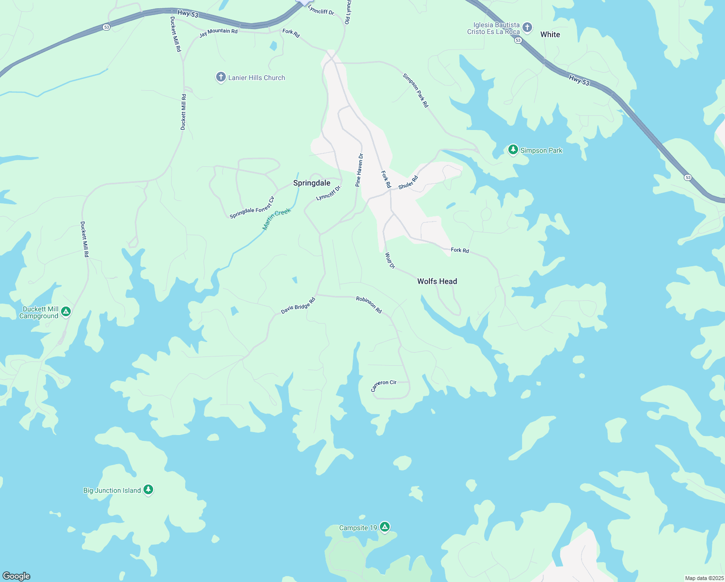 map of restaurants, bars, coffee shops, grocery stores, and more near 3543 Dockside Shores Drive in Gainesville