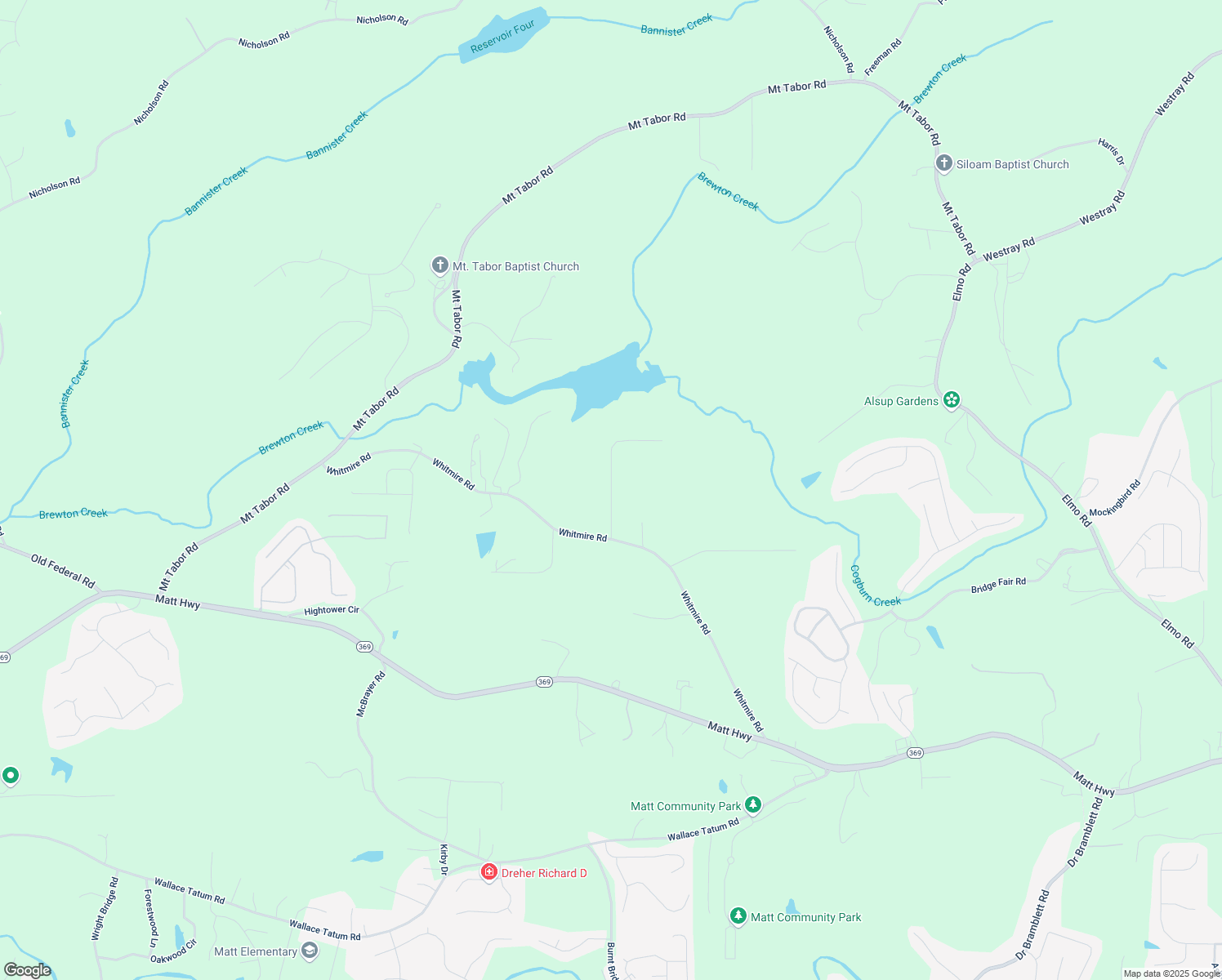 map of restaurants, bars, coffee shops, grocery stores, and more near Cox Road in Forsyth County