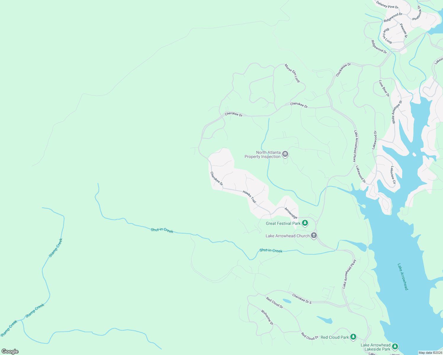 map of restaurants, bars, coffee shops, grocery stores, and more near 2004 Eagles Ridge in Waleska