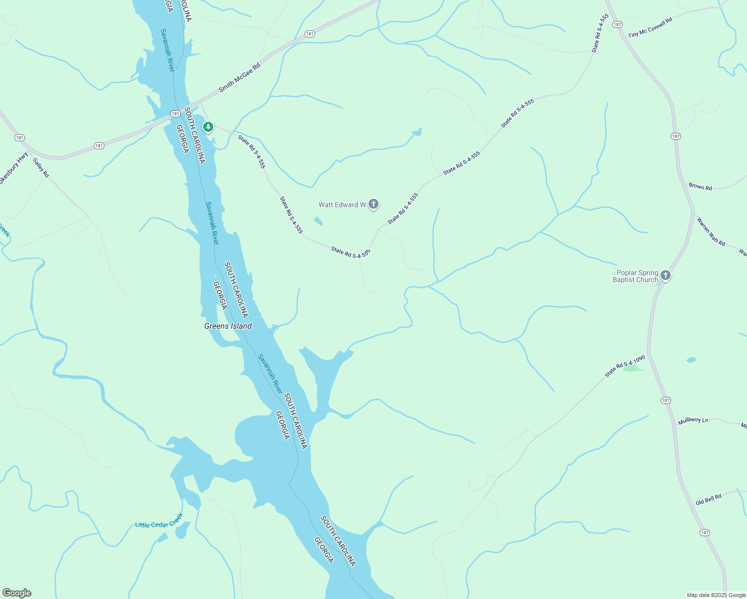 map of restaurants, bars, coffee shops, grocery stores, and more near 311 State Road S-4-555 in Iva