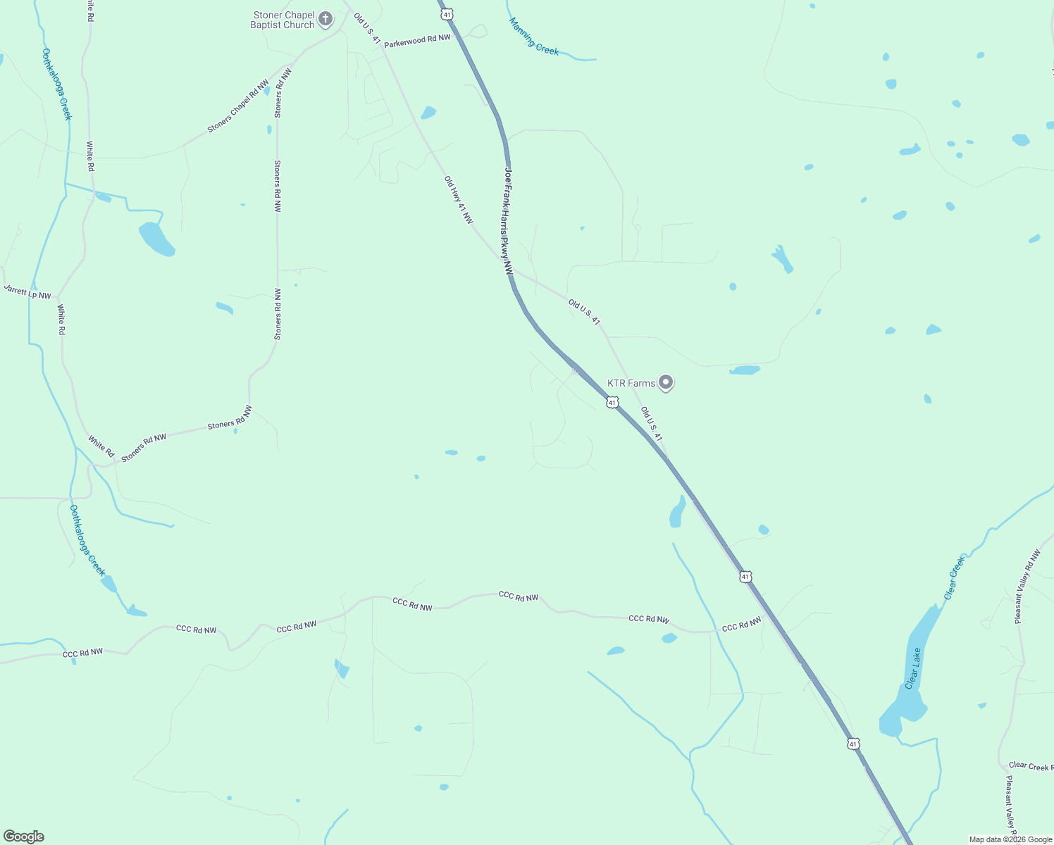 map of restaurants, bars, coffee shops, grocery stores, and more near 0 Rocky Mountain Pass in Adairsville