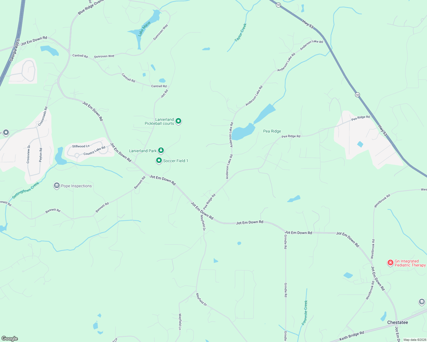 map of restaurants, bars, coffee shops, grocery stores, and more near 6755 Jewells Way in Dawsonville