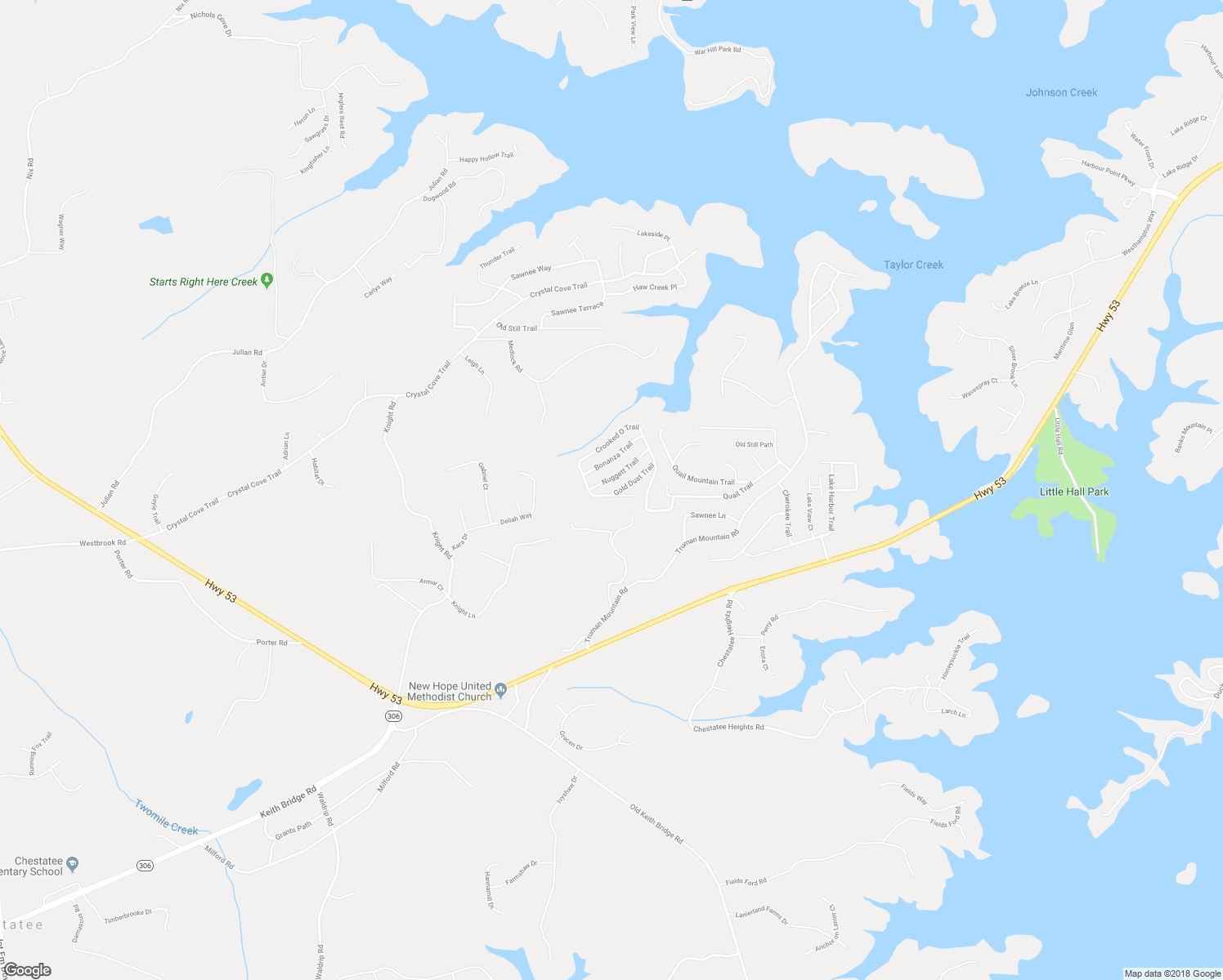 map of restaurants, bars, coffee shops, grocery stores, and more near 6370 Gold Dust Trail in Gainesville