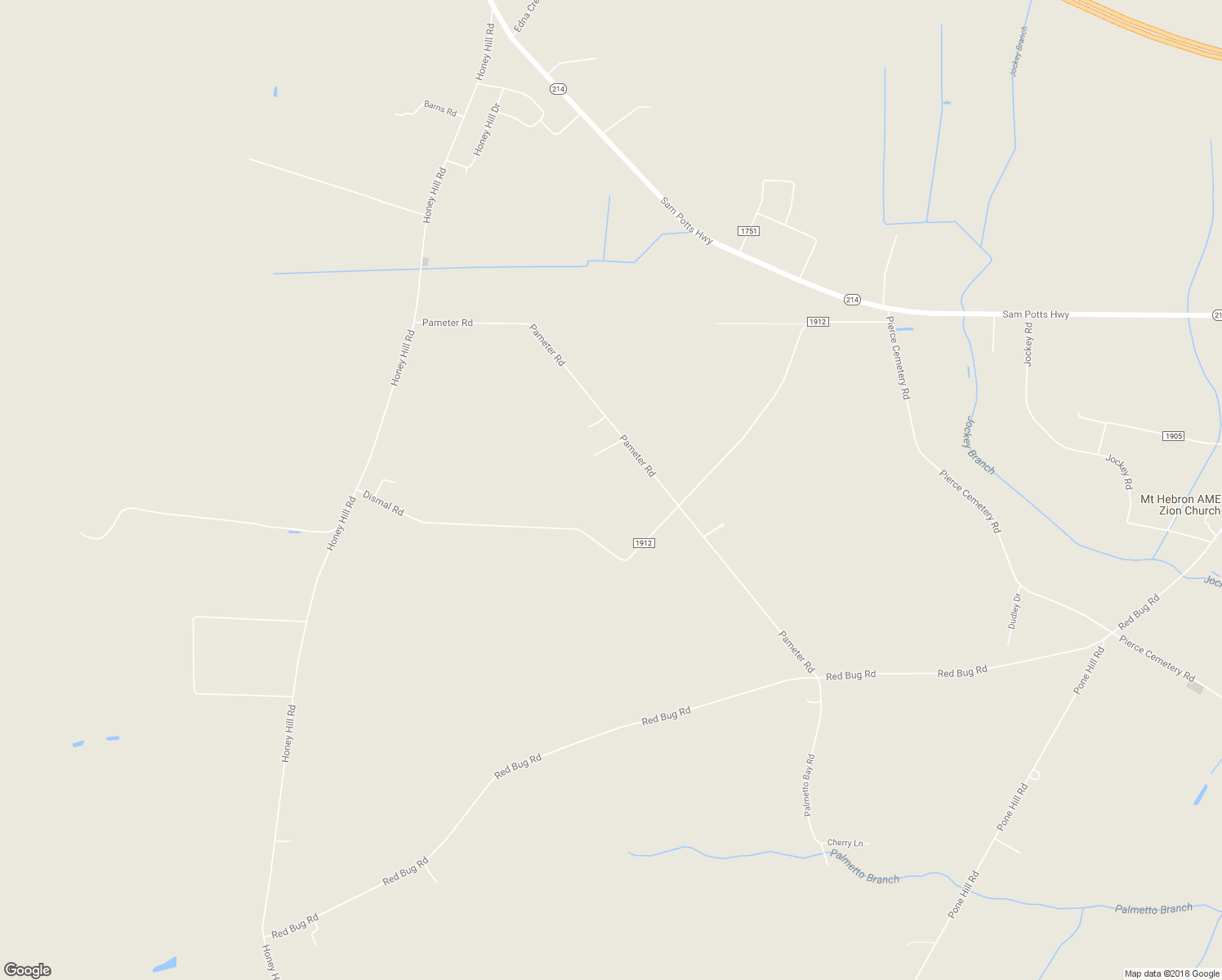 map of restaurants, bars, coffee shops, grocery stores, and more near 769 Pameter Road in Hallsboro