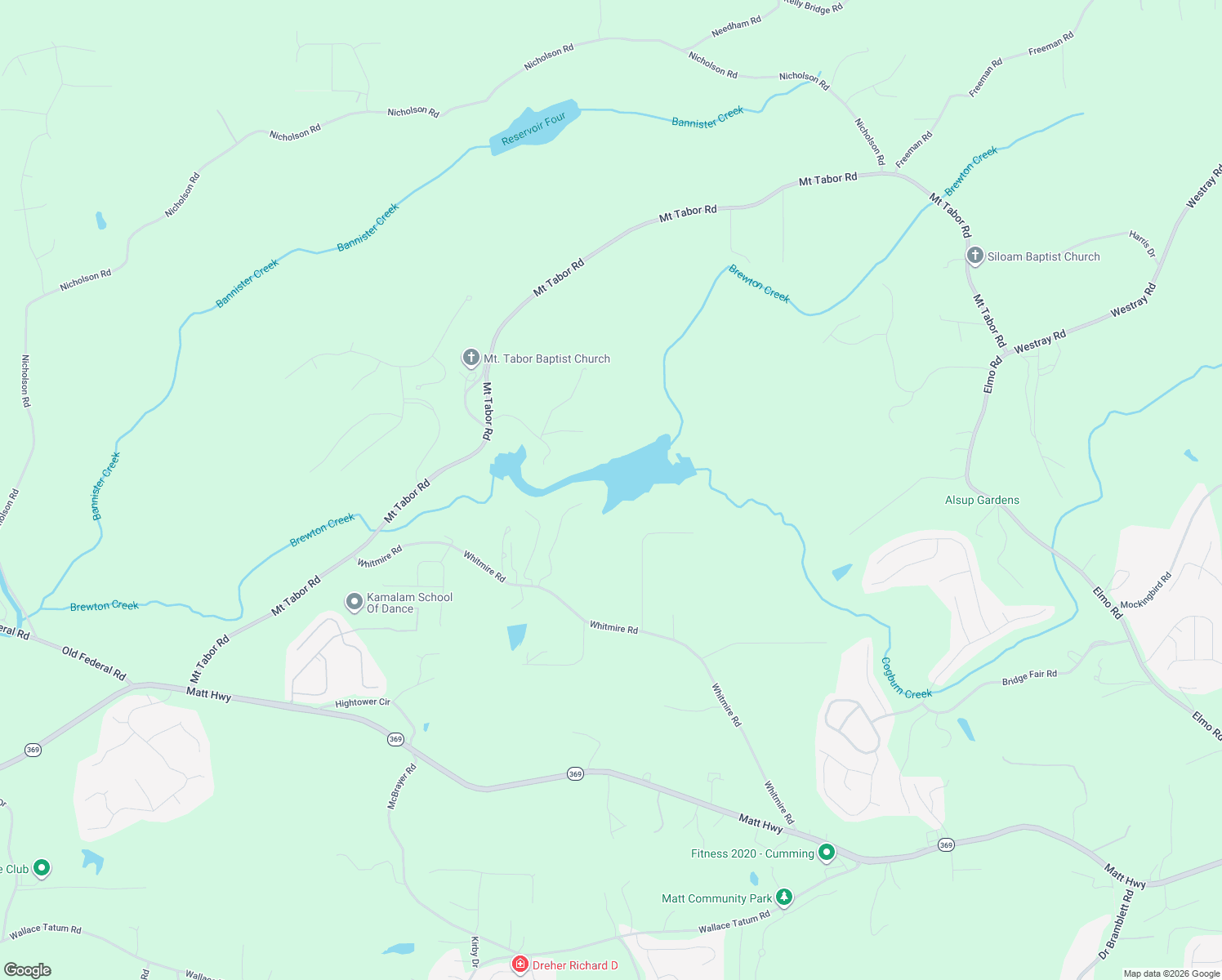 map of restaurants, bars, coffee shops, grocery stores, and more near 7530 Matt's Landing Point in Cumming