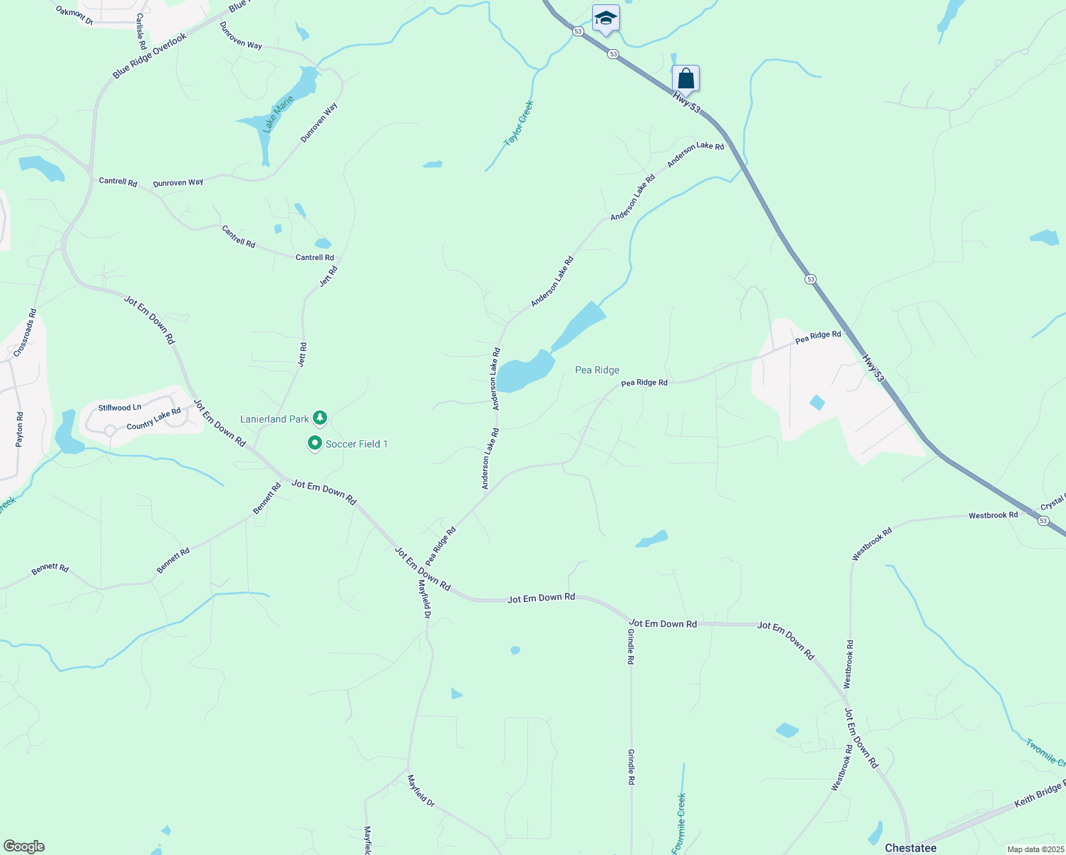 map of restaurants, bars, coffee shops, grocery stores, and more near 6750 Dawg Ridge in Dawsonville