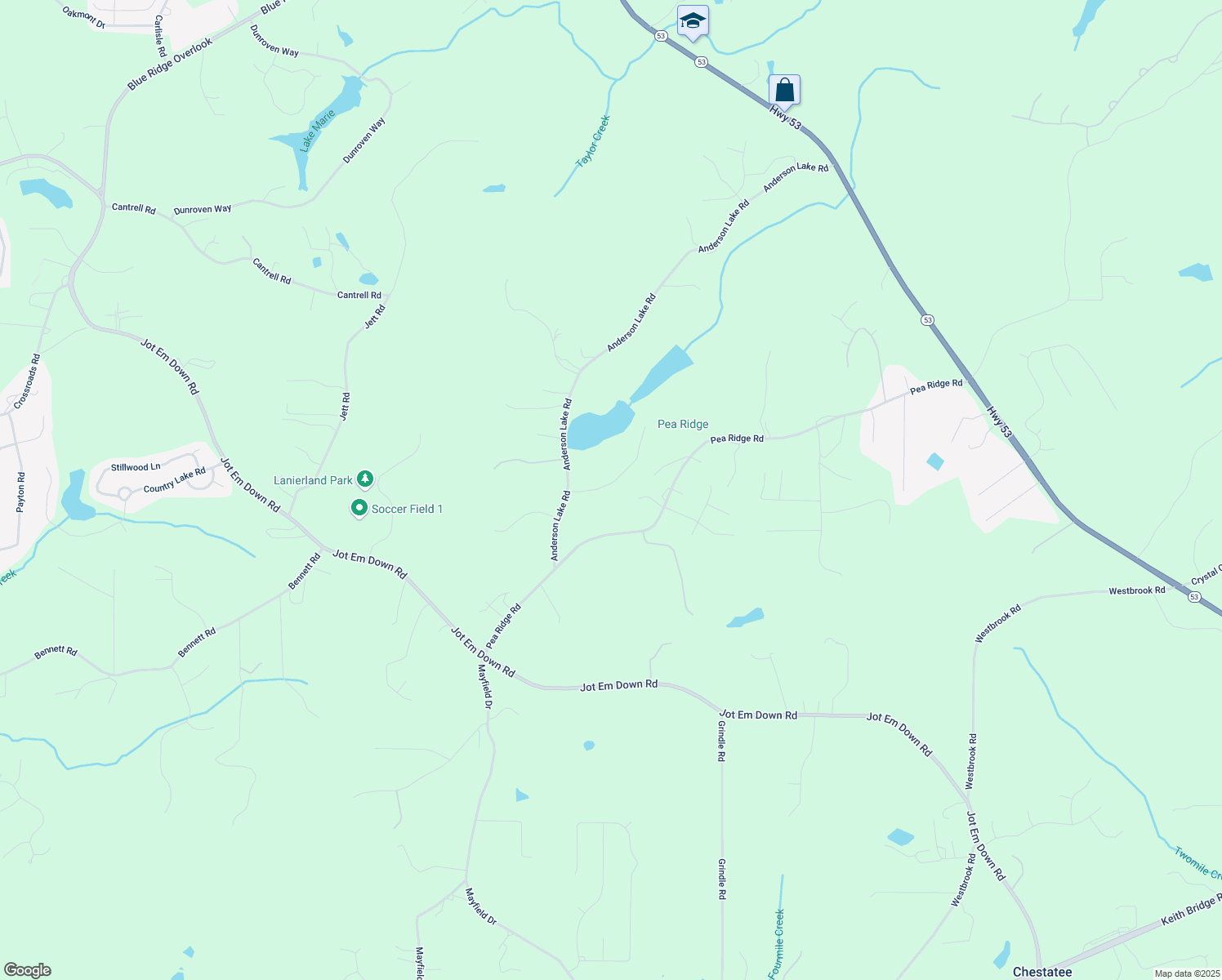 map of restaurants, bars, coffee shops, grocery stores, and more near 6750 Dawg Ridge in Dawsonville