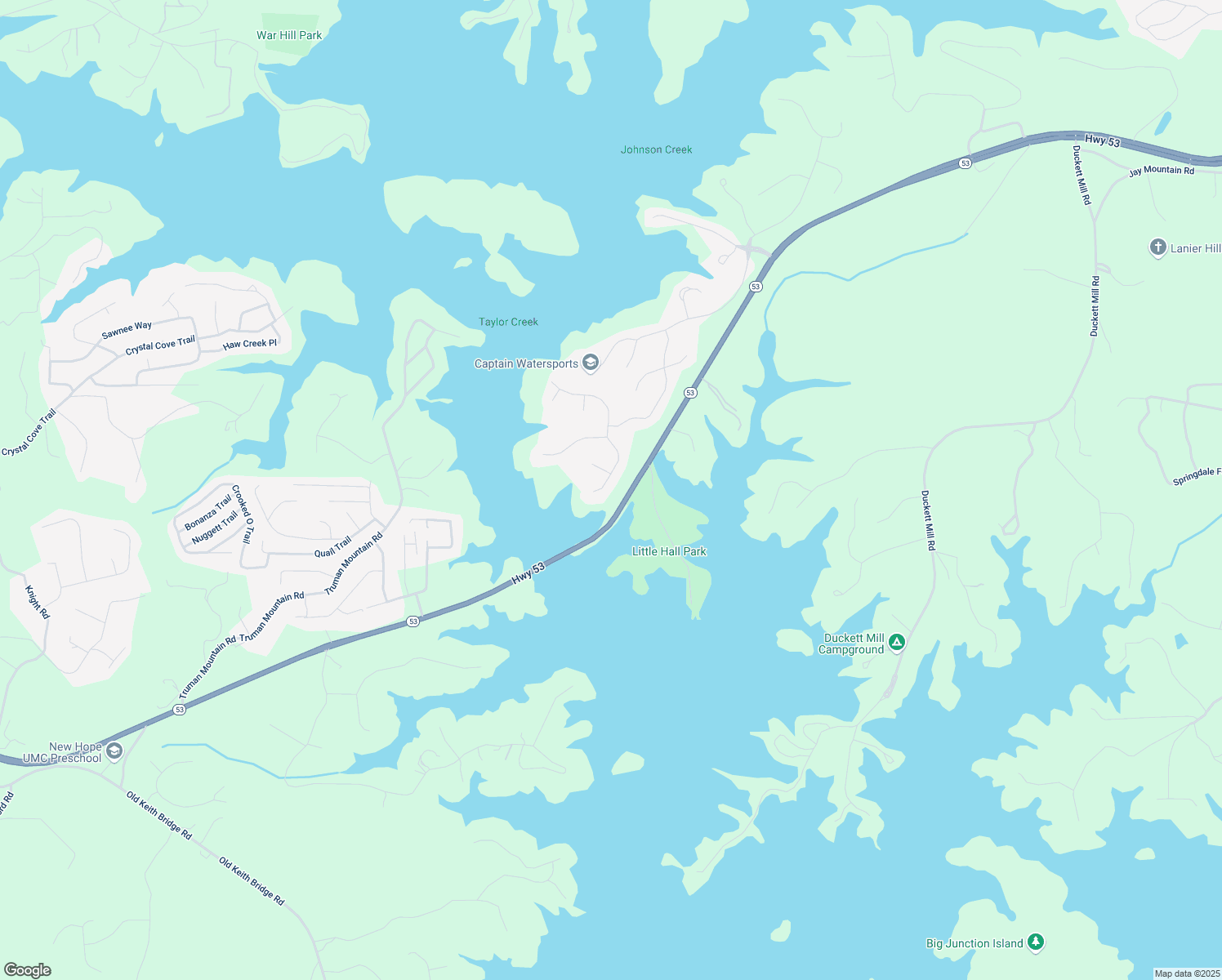 map of restaurants, bars, coffee shops, grocery stores, and more near 3861 Silver Brook Lane in Gainesville