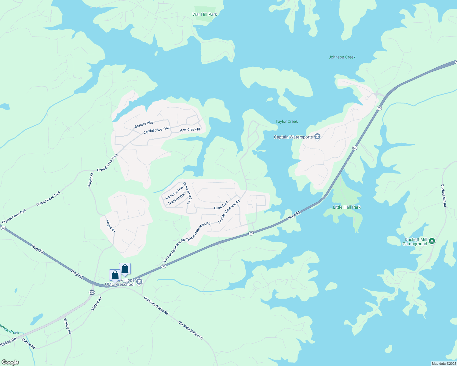 map of restaurants, bars, coffee shops, grocery stores, and more near 6225 Quail Trail in Gainesville