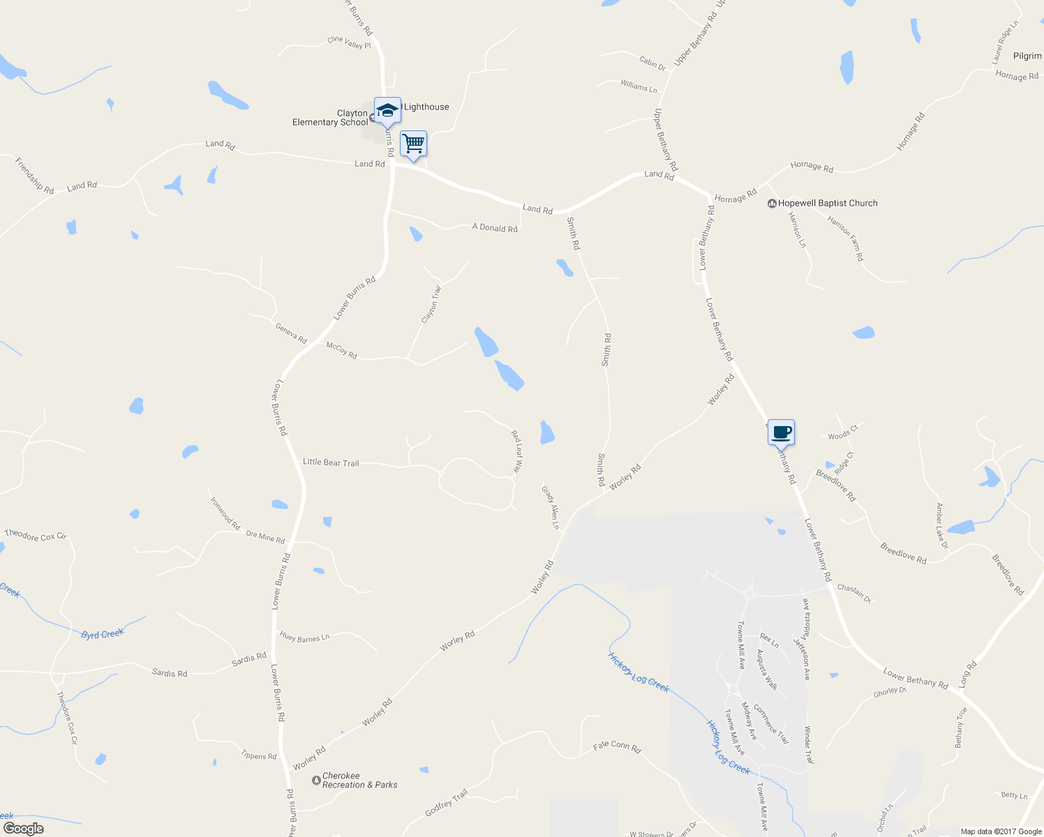 map of restaurants, bars, coffee shops, grocery stores, and more near 608 Red Leaf Way in Canton