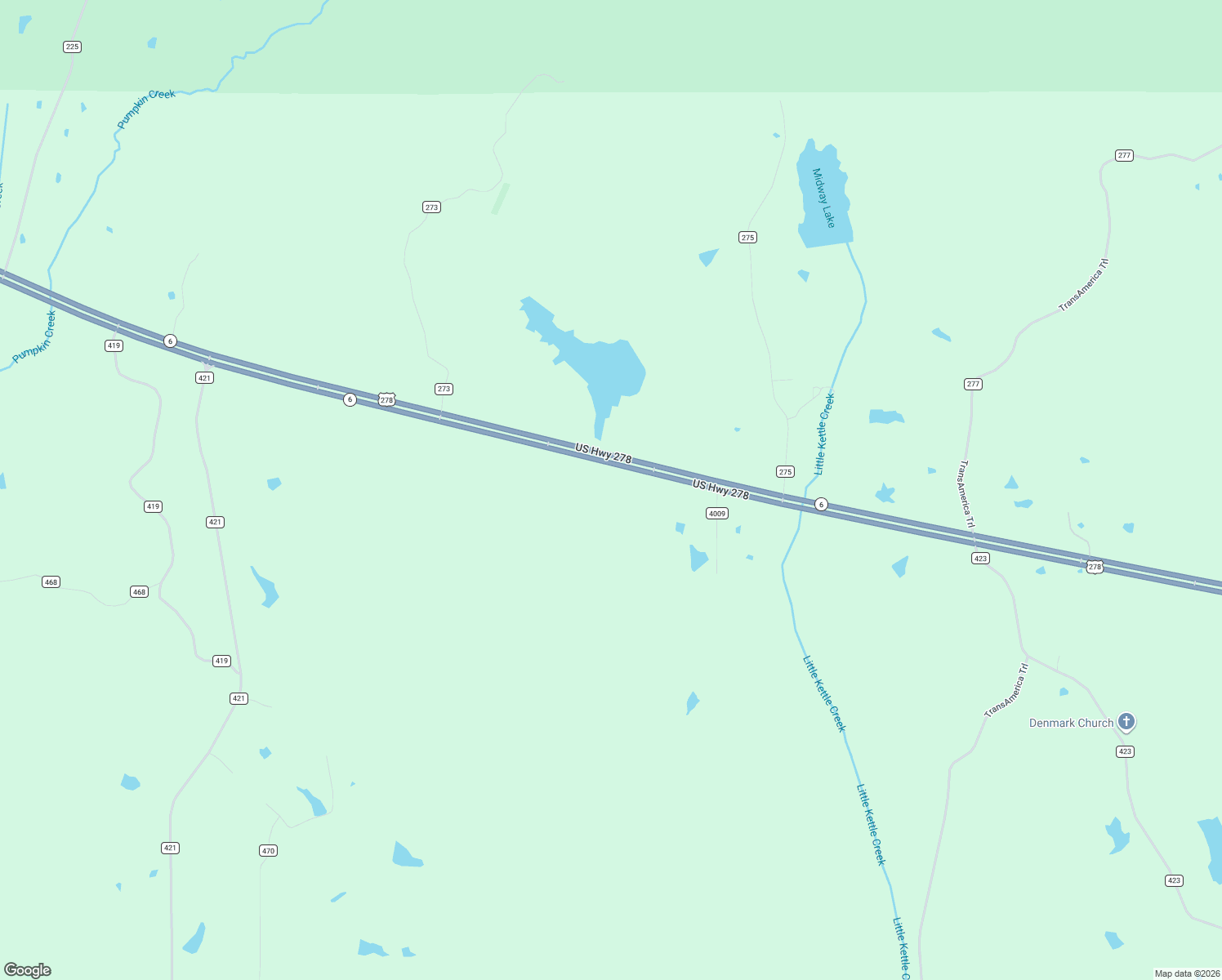 map of restaurants, bars, coffee shops, grocery stores, and more near 66 Highway 278 Northeast in Oxford