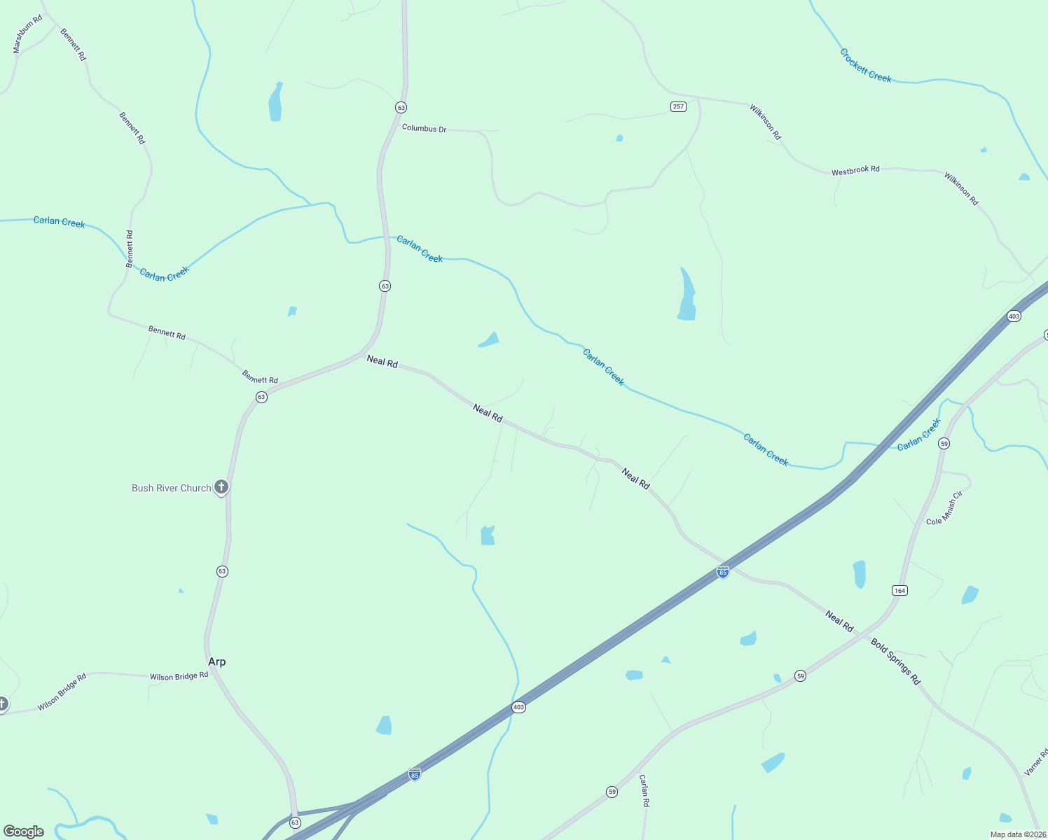 map of restaurants, bars, coffee shops, grocery stores, and more near 433 Neal Road in Commerce