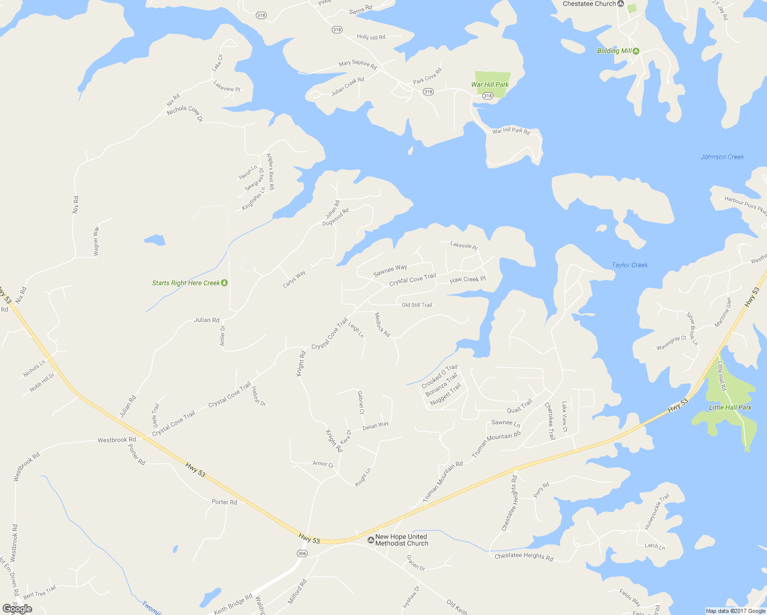 map of restaurants, bars, coffee shops, grocery stores, and more near 6460 Old Still Trail in Gainesville