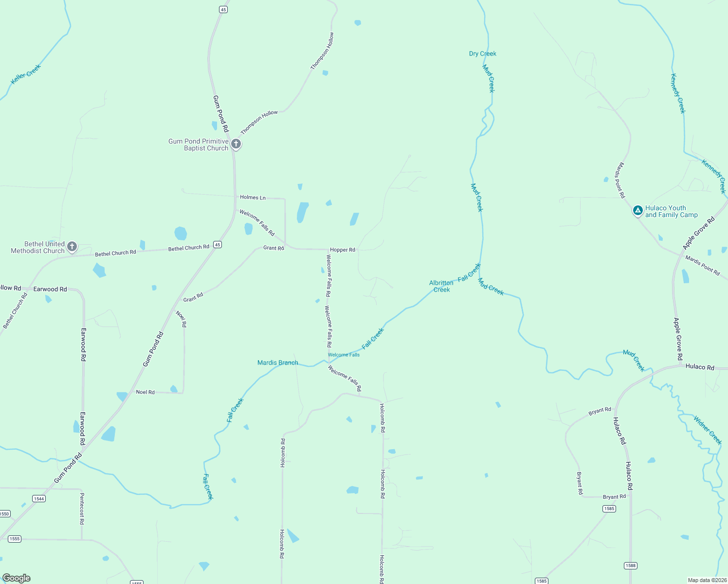 map of restaurants, bars, coffee shops, grocery stores, and more near 115 Caudle Drive in Eva