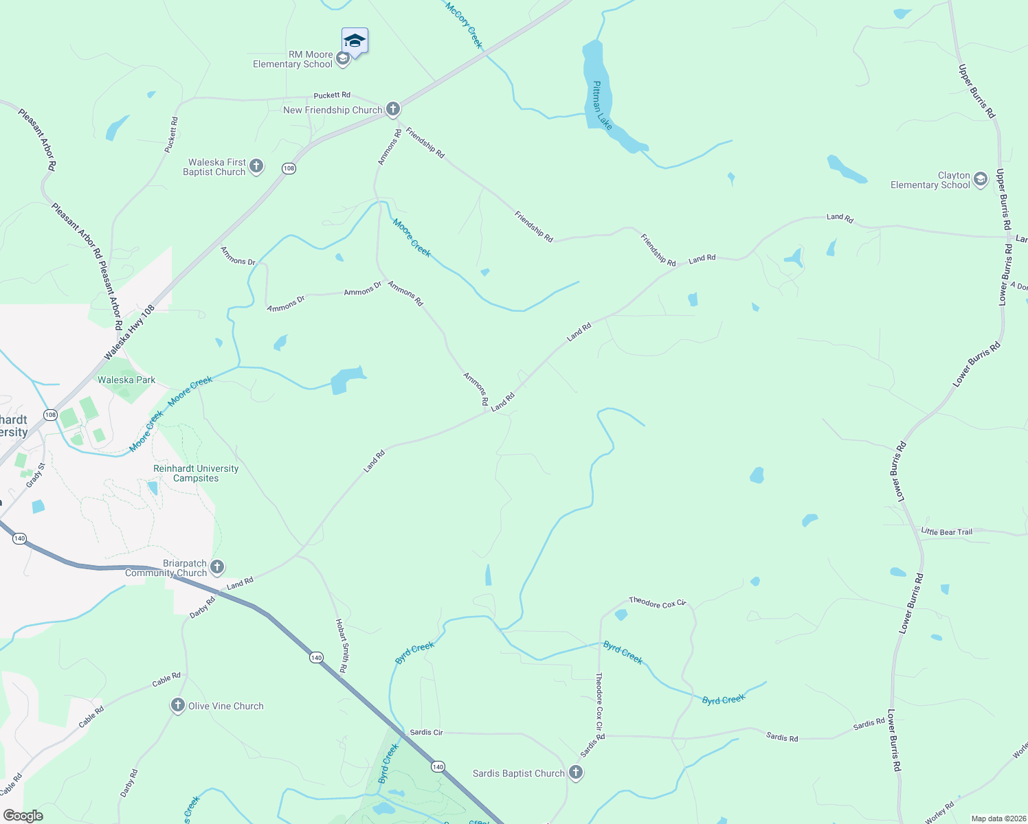 map of restaurants, bars, coffee shops, grocery stores, and more near 155 Doug Smith Lane in Canton