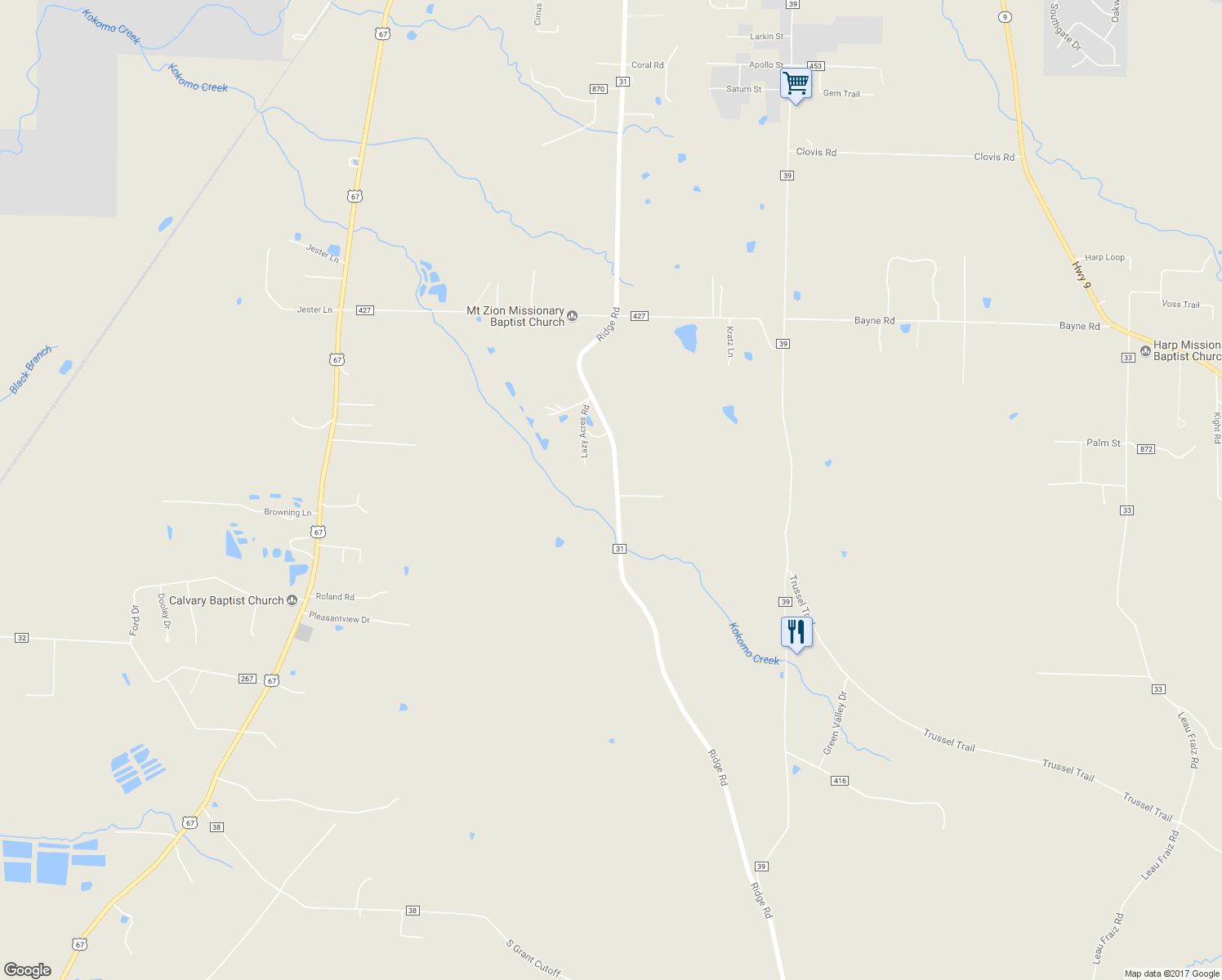 map of restaurants, bars, coffee shops, grocery stores, and more near 9157 Ridge Road in Malvern