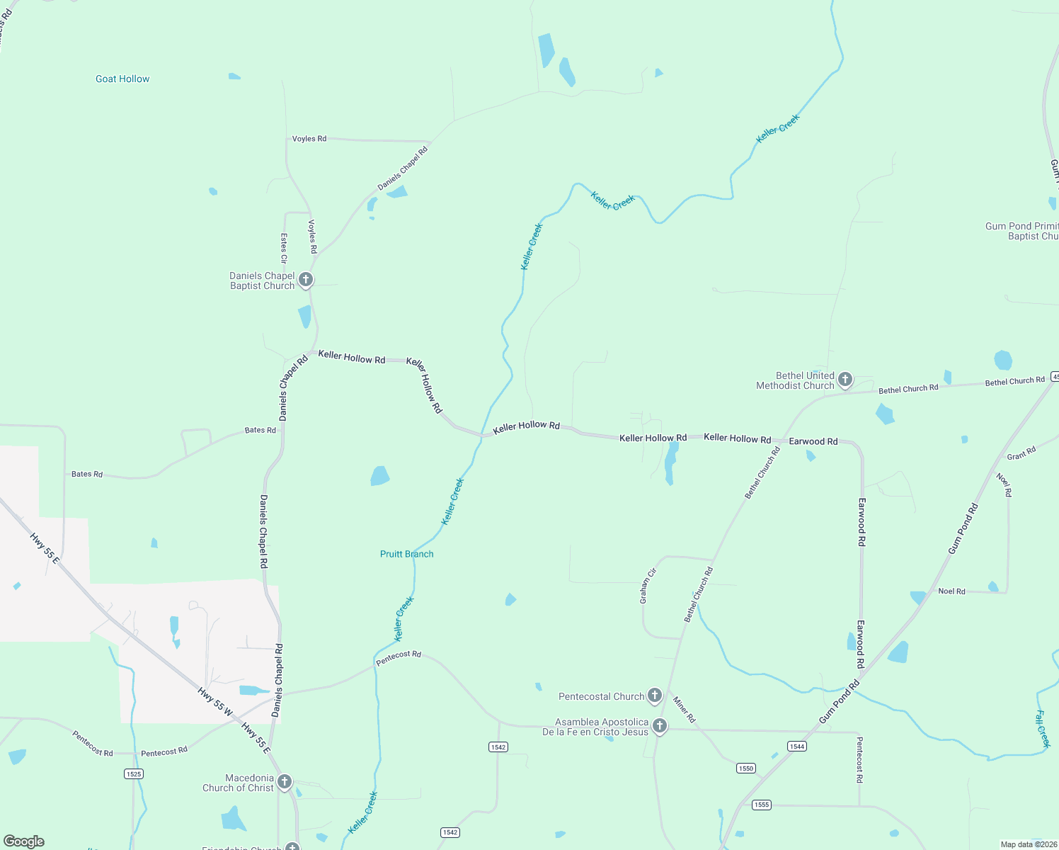 map of restaurants, bars, coffee shops, grocery stores, and more near 447 Keller Hollow Road in Eva