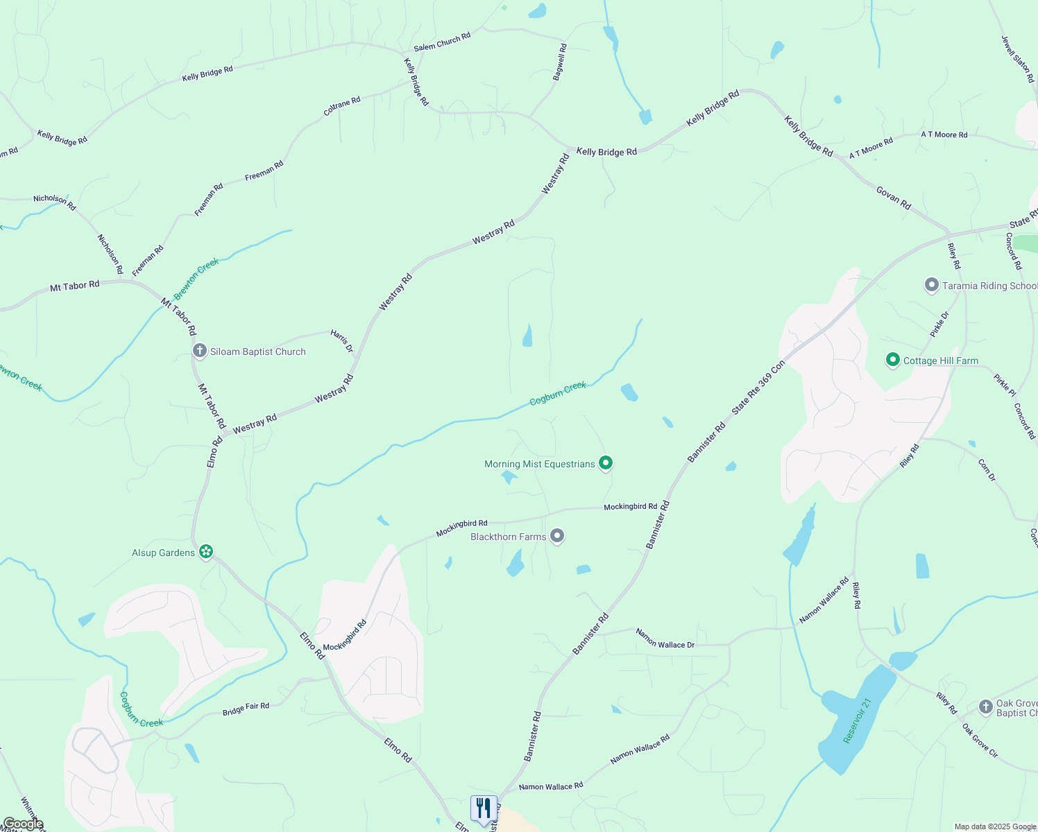 map of restaurants, bars, coffee shops, grocery stores, and more near in Cumming