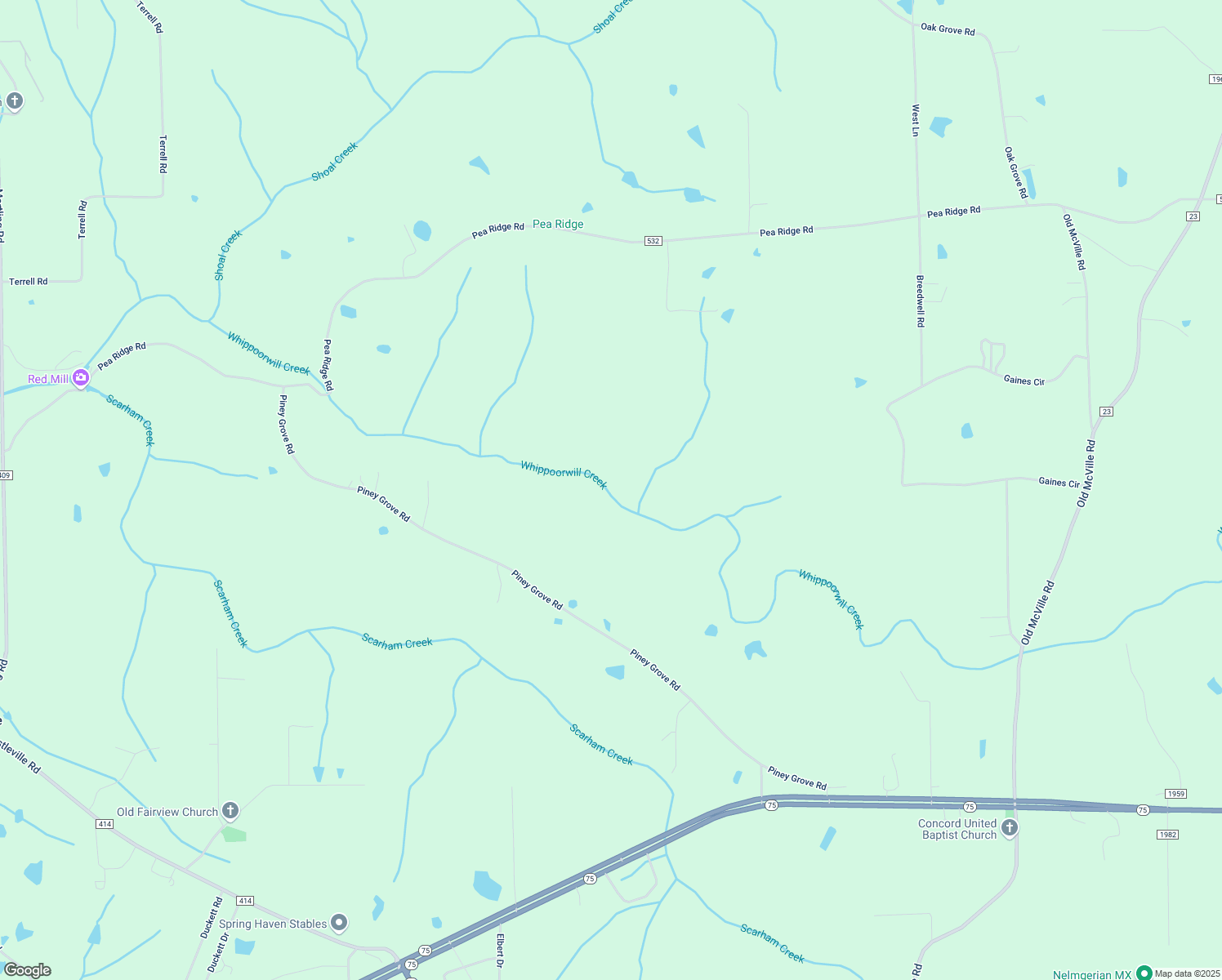 map of restaurants, bars, coffee shops, grocery stores, and more near in Albertville