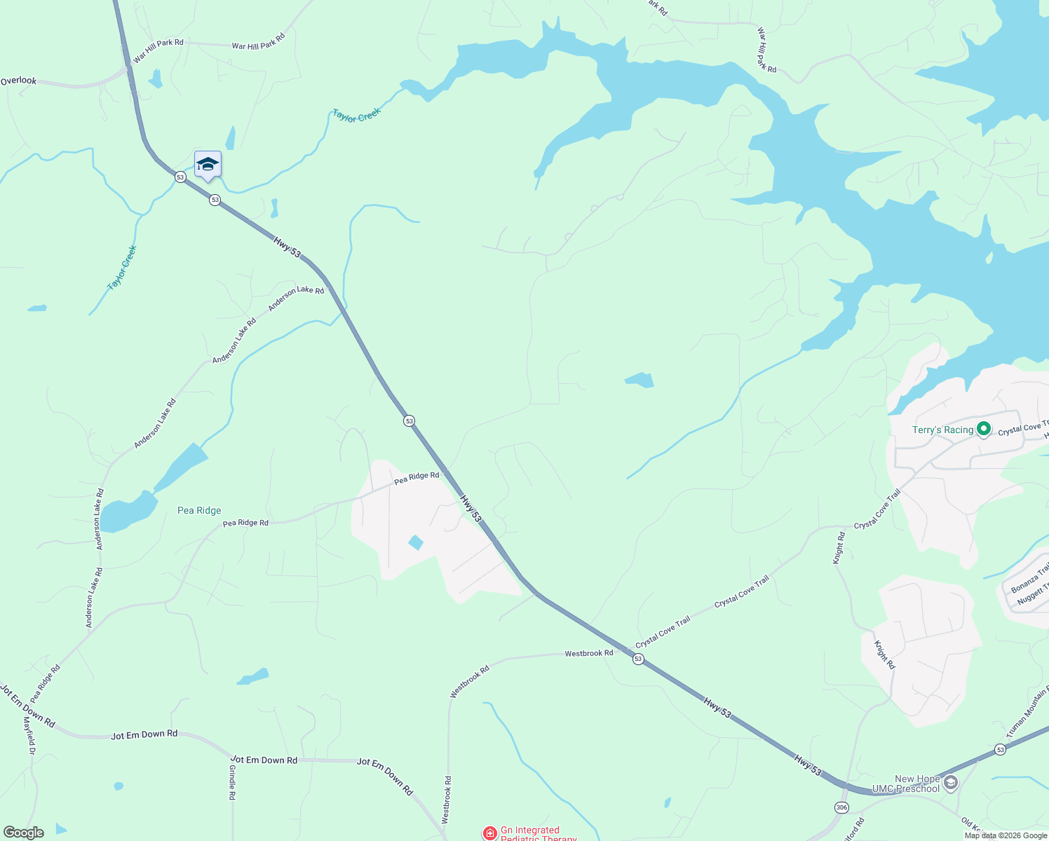 map of restaurants, bars, coffee shops, grocery stores, and more near 6270 Nix Road in Dawsonville