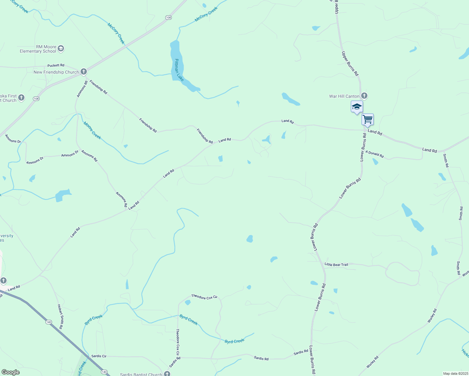 map of restaurants, bars, coffee shops, grocery stores, and more near 148 Bridle Ridge Lane in Canton