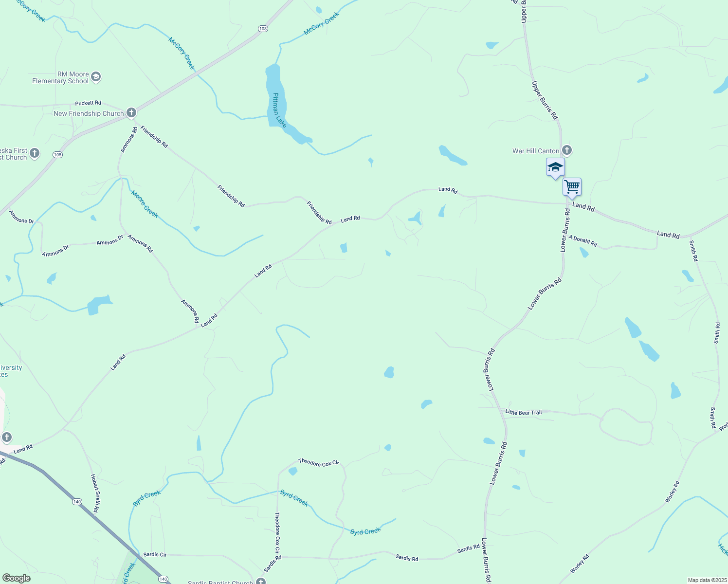 map of restaurants, bars, coffee shops, grocery stores, and more near 148 Bridle Ridge Lane in Canton