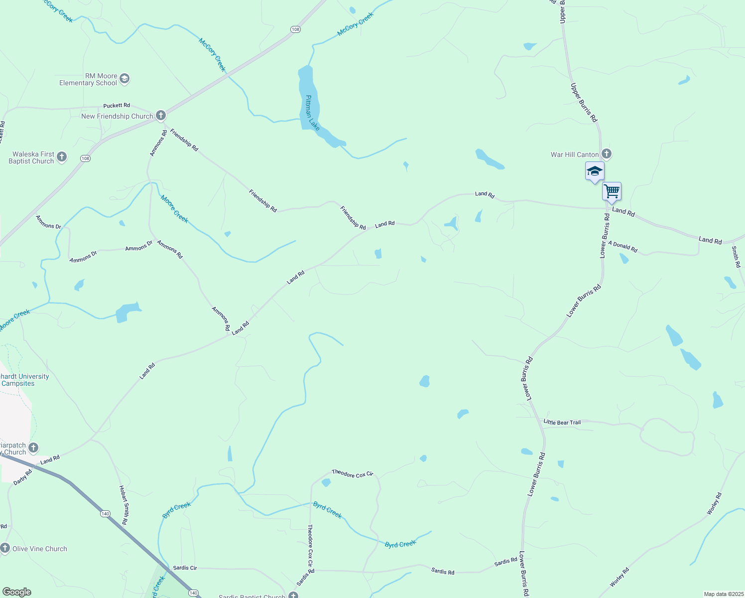 map of restaurants, bars, coffee shops, grocery stores, and more near 140 Bridle Ridge Lane in Canton