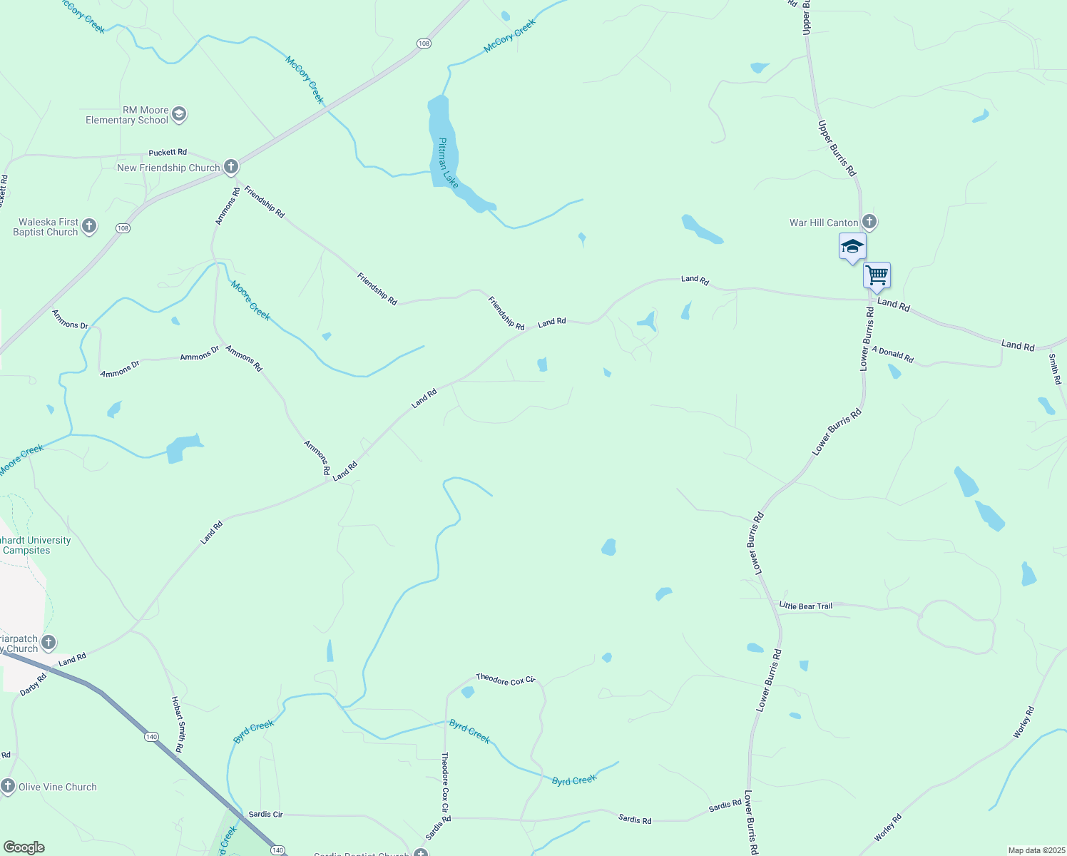 map of restaurants, bars, coffee shops, grocery stores, and more near 140 Bridle Ridge Lane in Canton