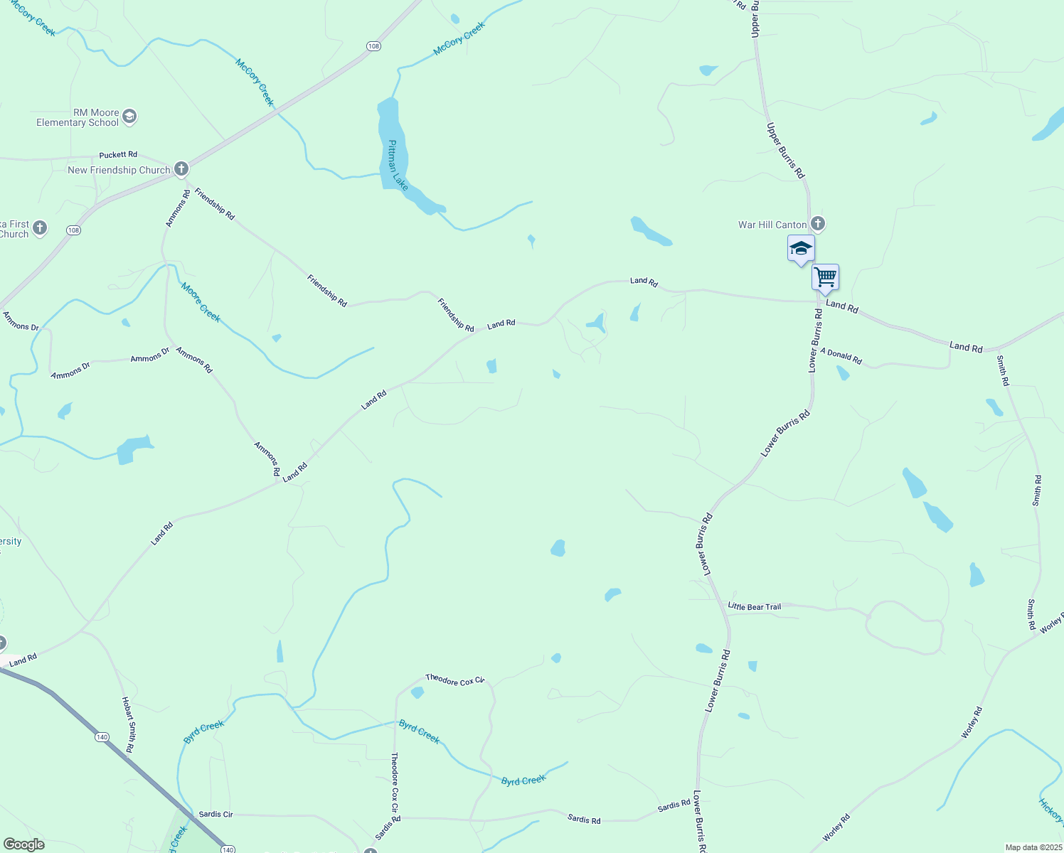 map of restaurants, bars, coffee shops, grocery stores, and more near 152 Bridle Ridge Lane in Canton
