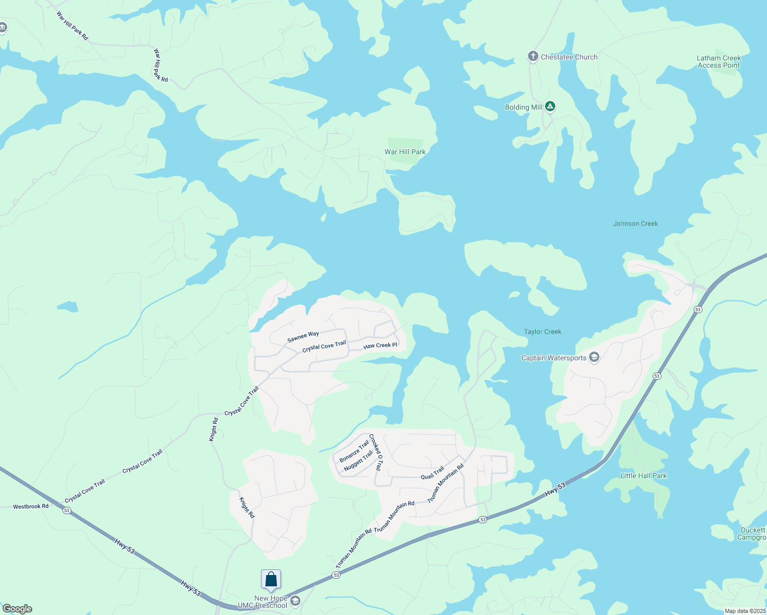map of restaurants, bars, coffee shops, grocery stores, and more near 7015 Lakeside Place in Gainesville