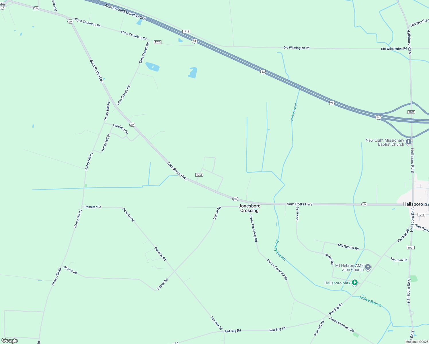 map of restaurants, bars, coffee shops, grocery stores, and more near 224 Bluebird Lane in Hallsboro