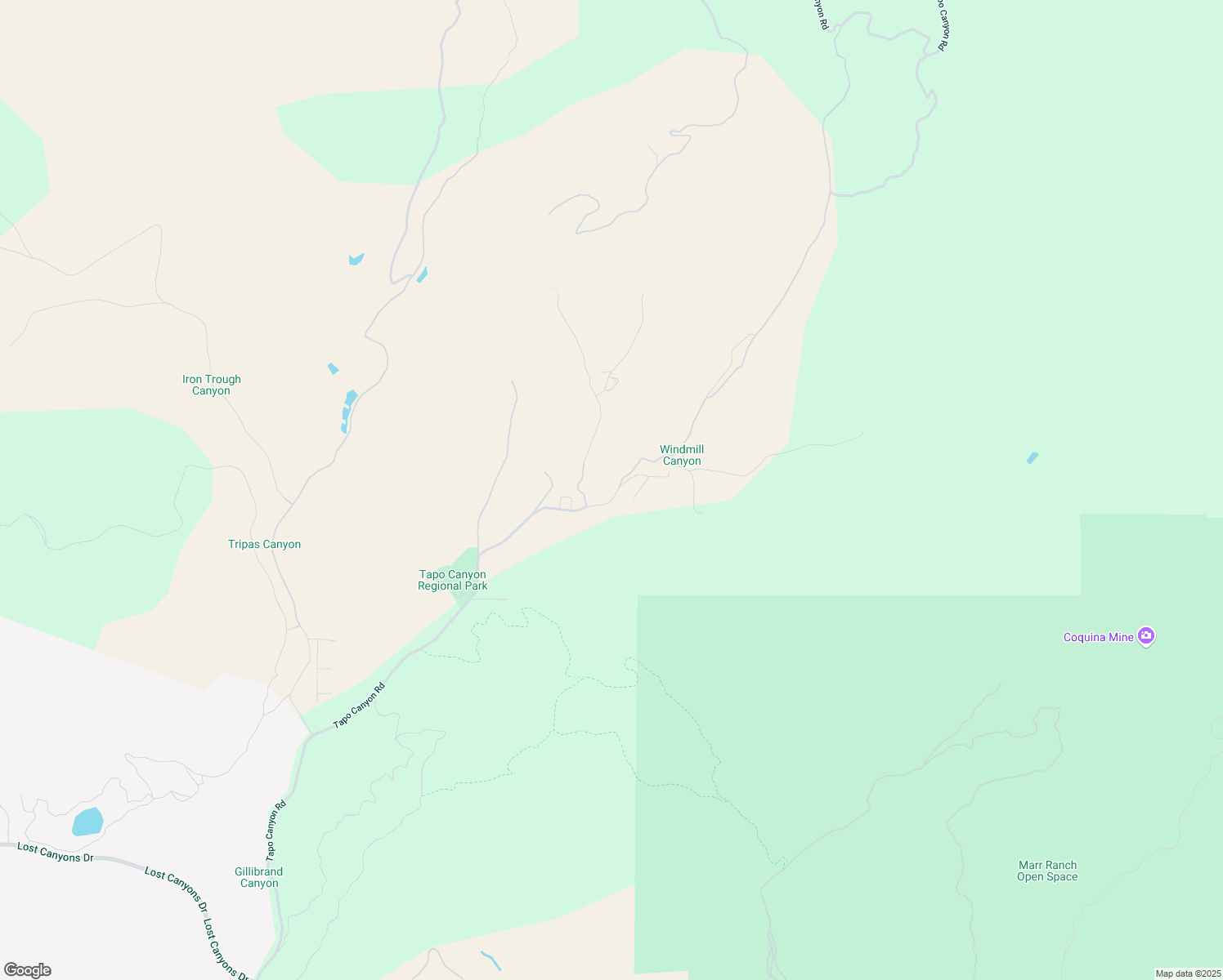map of restaurants, bars, coffee shops, grocery stores, and more near 5205 Tapo Canyon Road in Simi Valley