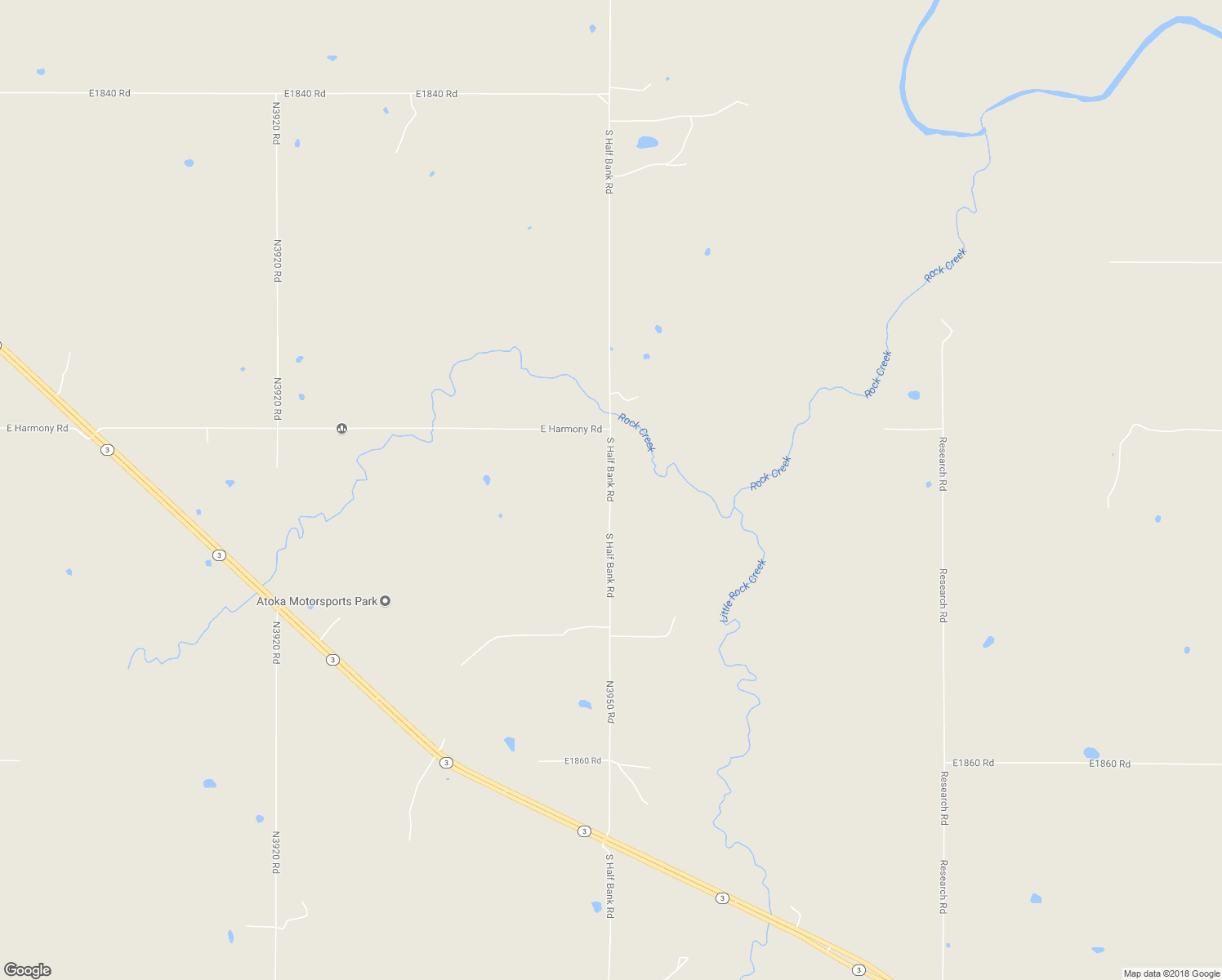 map of restaurants, bars, coffee shops, grocery stores, and more near South Half Bank Road in Atoka