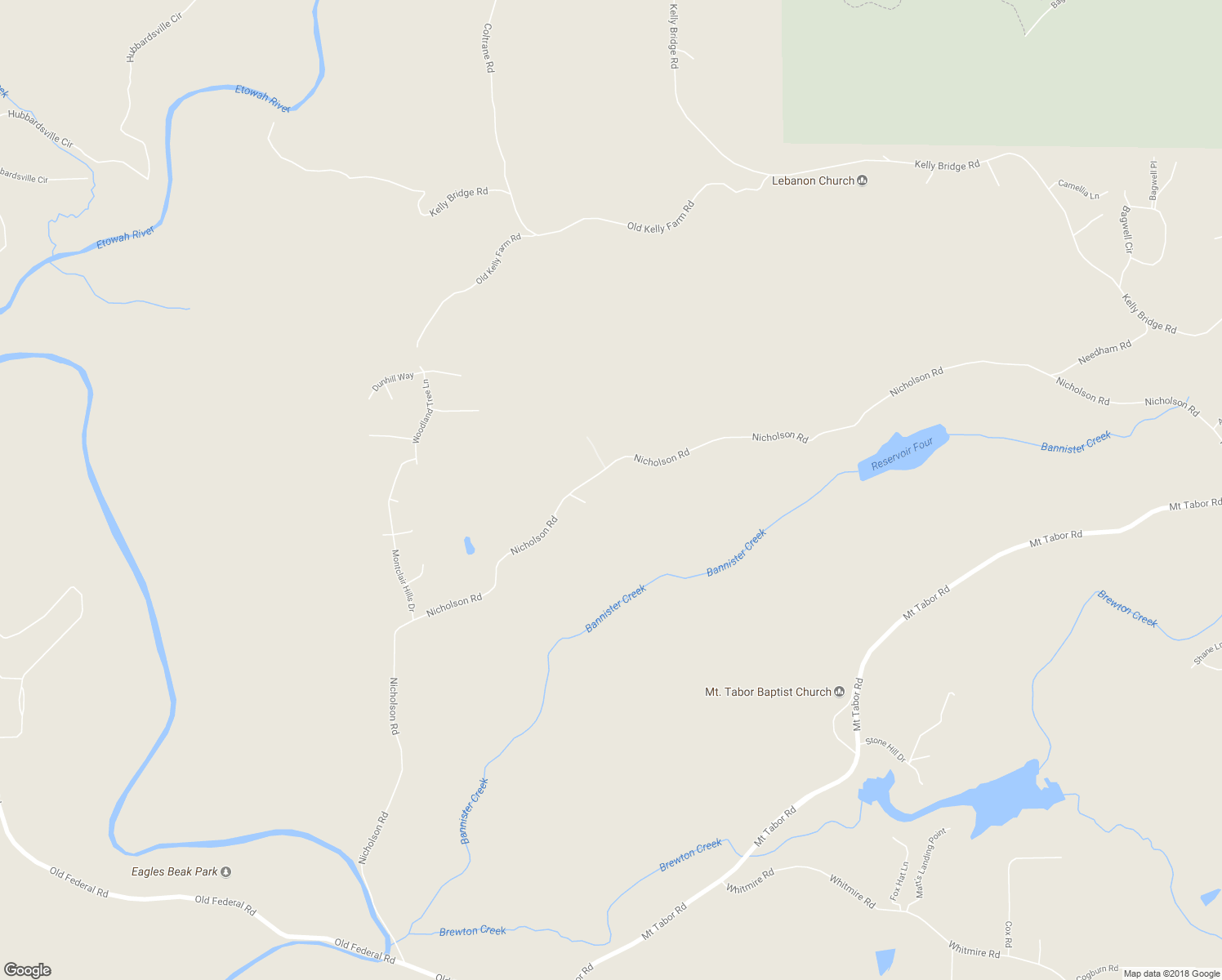 map of restaurants, bars, coffee shops, grocery stores, and more near 8275 Nicholson Road in Cumming