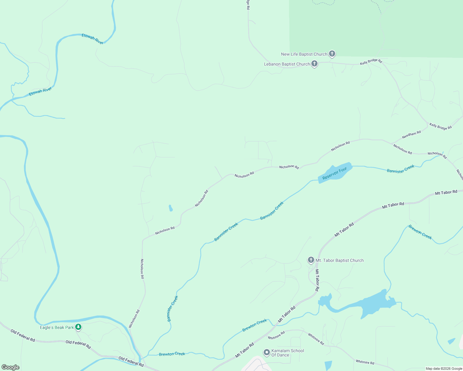 map of restaurants, bars, coffee shops, grocery stores, and more near 8255 Nicholson Road in Cumming