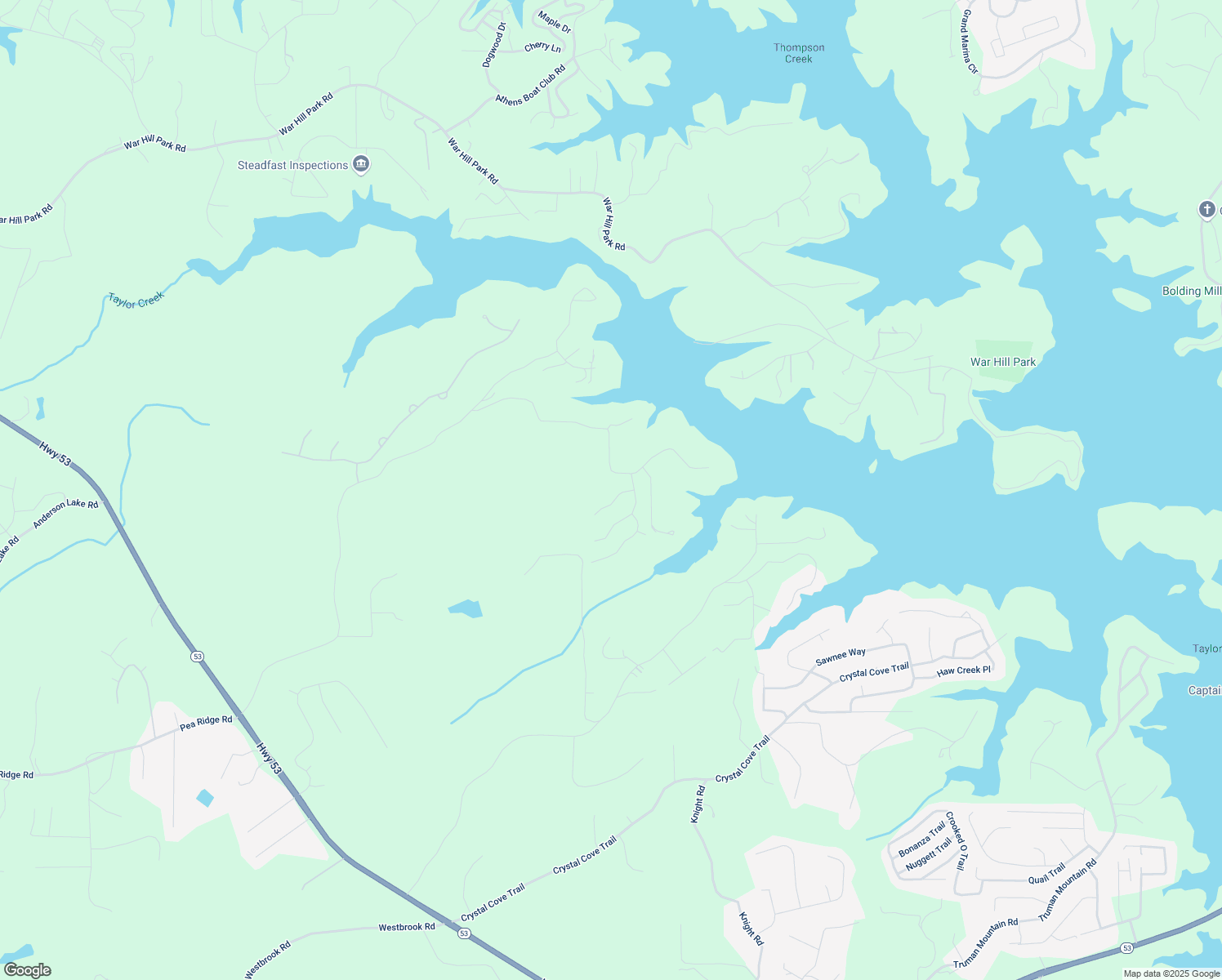 map of restaurants, bars, coffee shops, grocery stores, and more near 7230 Heron Lane in Dawsonville