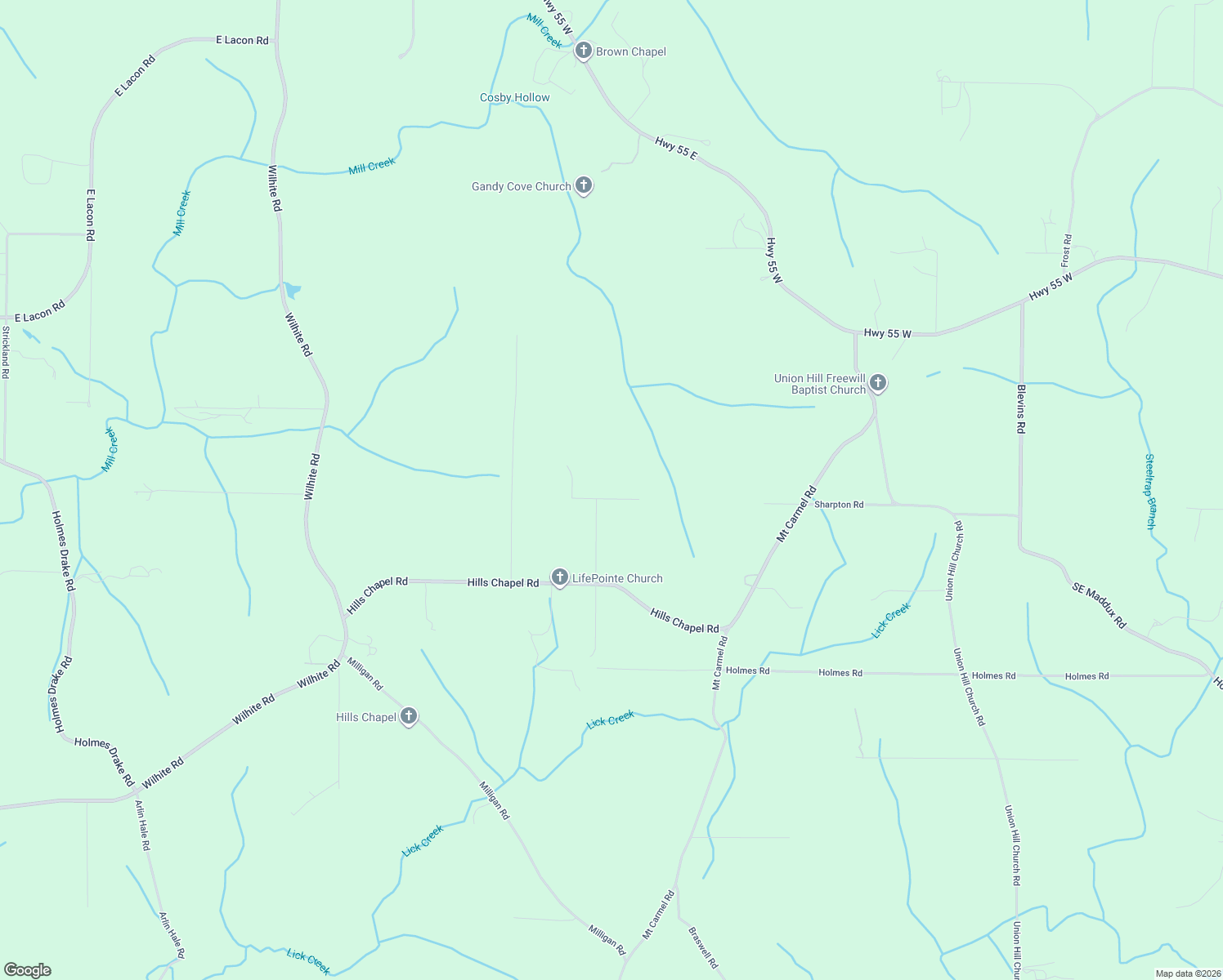 map of restaurants, bars, coffee shops, grocery stores, and more near 154 Morgan-Nelson Road in Falkville
