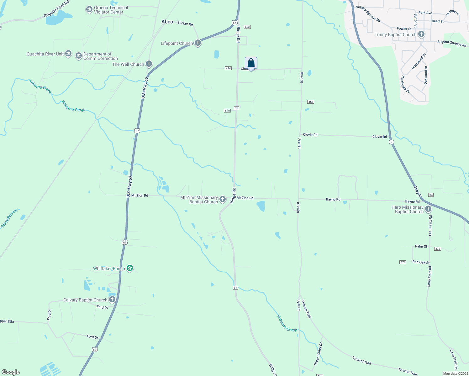 9835 Ridge Road, Malvern AR Walk Score