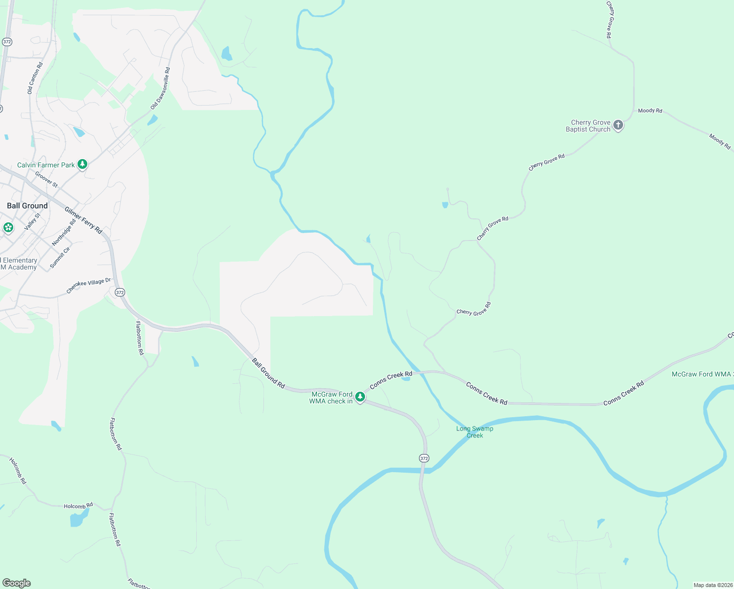 map of restaurants, bars, coffee shops, grocery stores, and more near 209 Preserve Court in Ball Ground