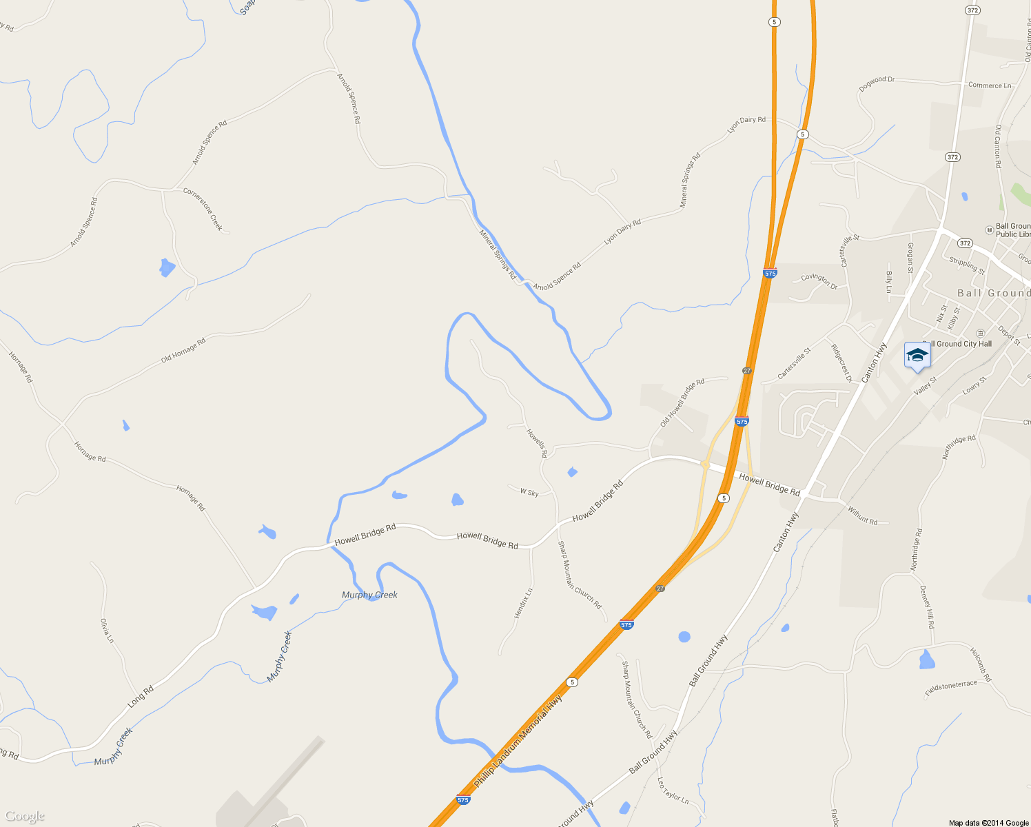 map of restaurants, bars, coffee shops, grocery stores, and more near 300 Hemlock Cove in Ball Ground