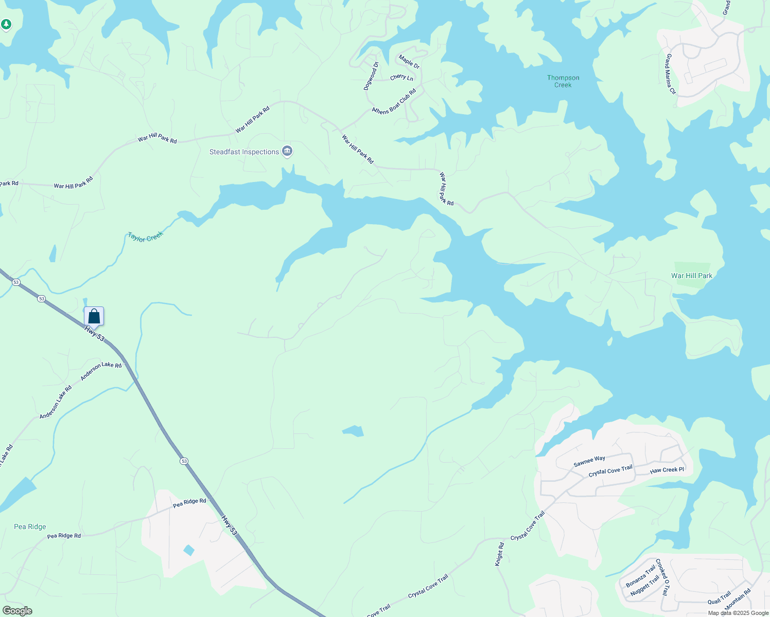 map of restaurants, bars, coffee shops, grocery stores, and more near 6930 Nichols Cove Drive in Dawsonville