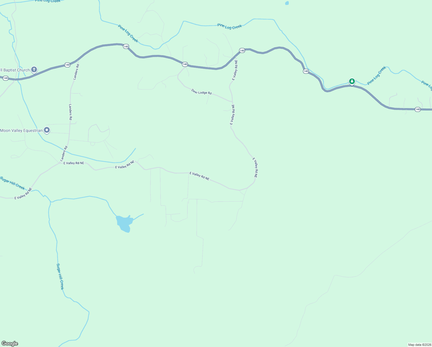 map of restaurants, bars, coffee shops, grocery stores, and more near 509 East Valley Road Northeast in Rydal