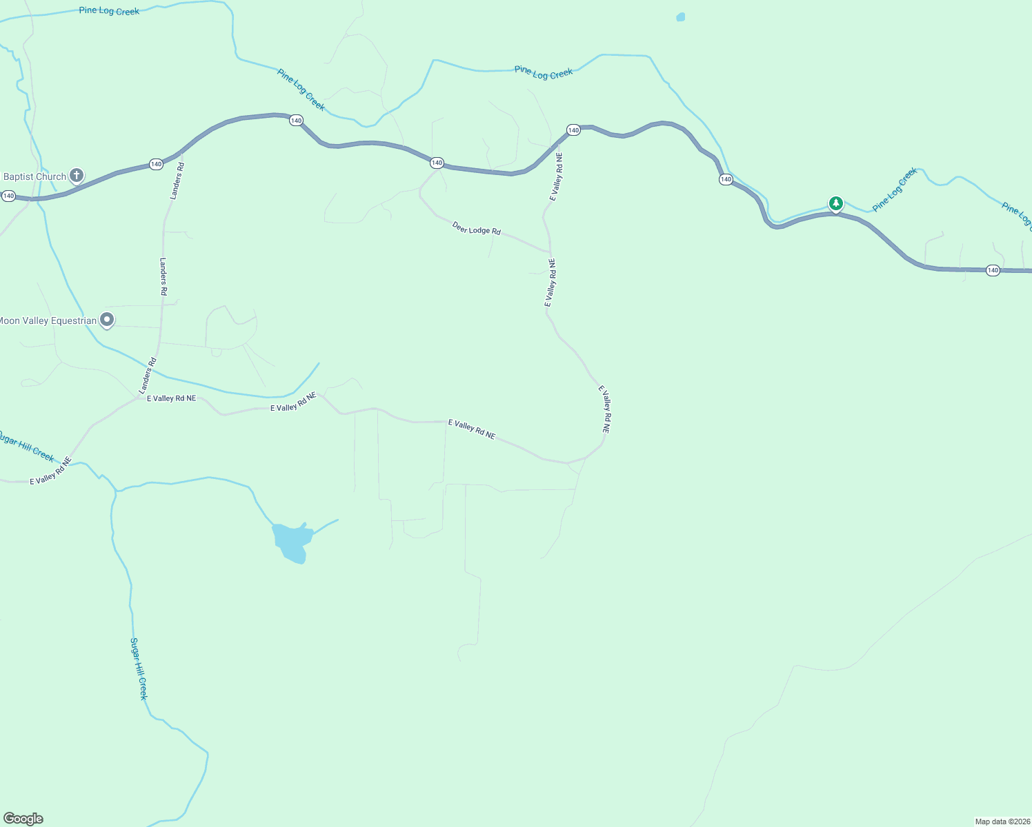 map of restaurants, bars, coffee shops, grocery stores, and more near 509 East Valley Road Northeast in Rydal