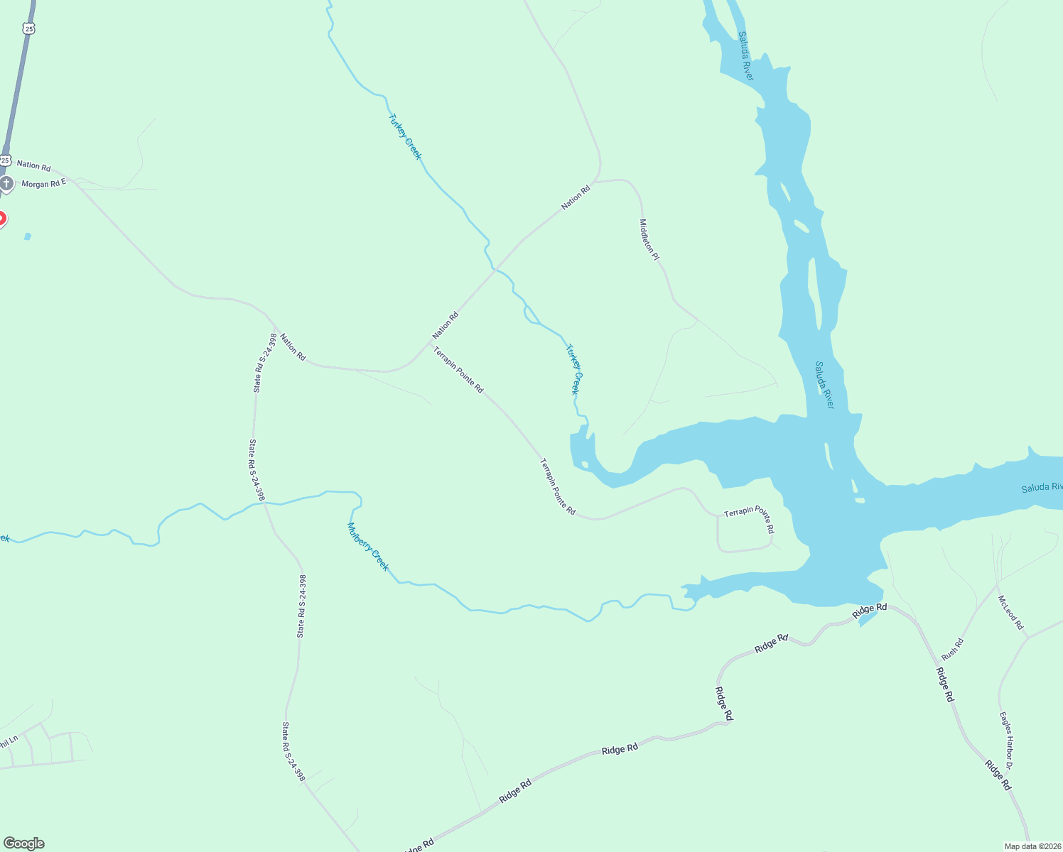 map of restaurants, bars, coffee shops, grocery stores, and more near 147 Terrapin Pointe Road in Hodges