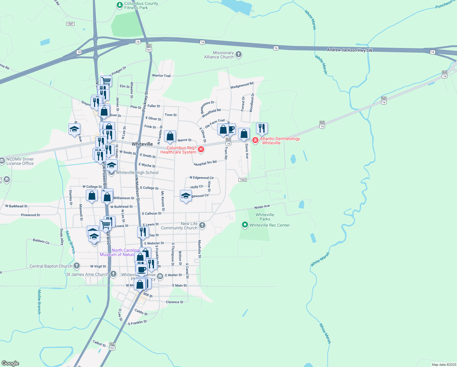 502 Tram Road, Whiteville NC Walk Score