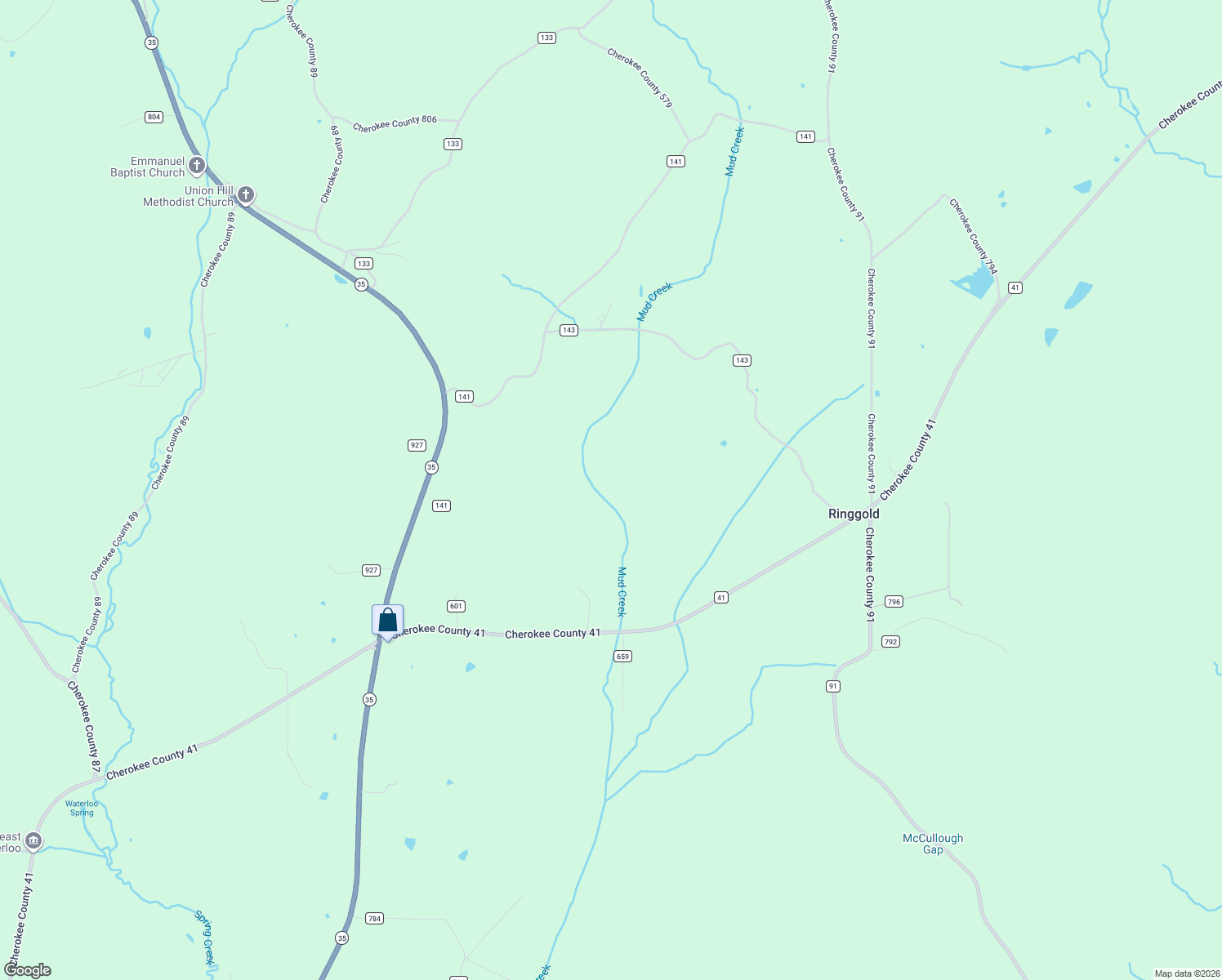 map of restaurants, bars, coffee shops, grocery stores, and more near 7978 County Road 141 in Gaylesville