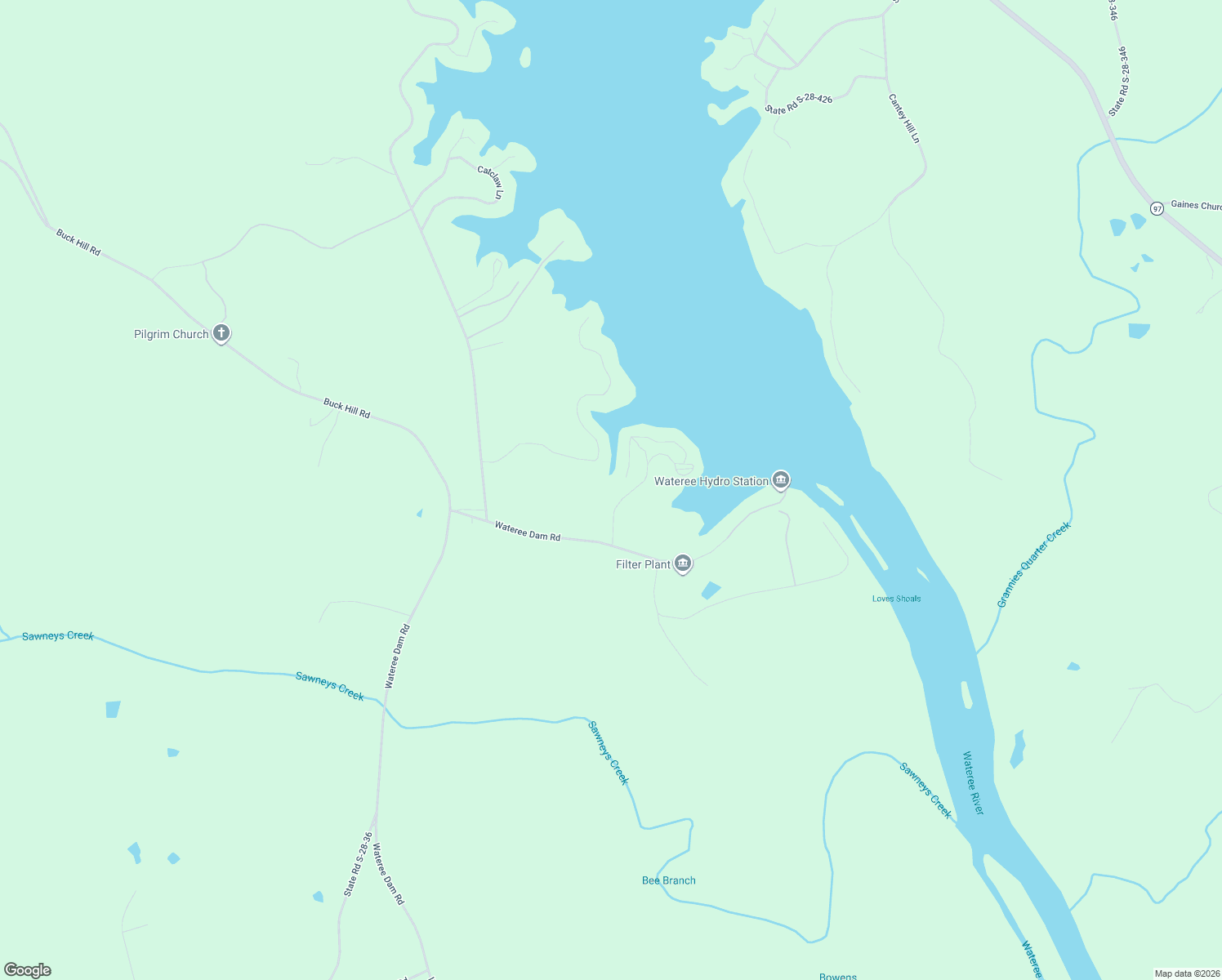 map of restaurants, bars, coffee shops, grocery stores, and more near 1427 Buck Hill Landing Road in Ridgeway