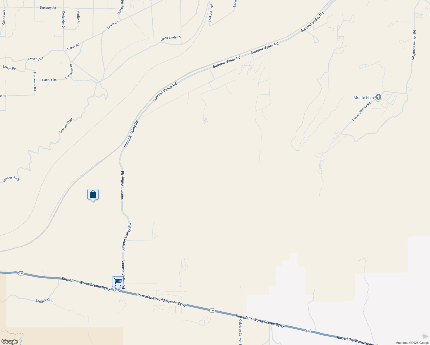 map of restaurants, bars, coffee shops, grocery stores, and more near 0 Summit Valley Road in Hesperia