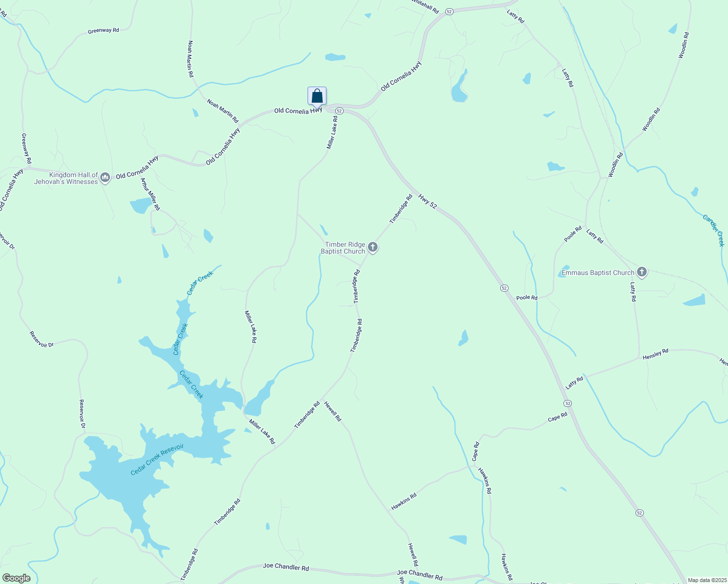 map of restaurants, bars, coffee shops, grocery stores, and more near 4941 Timberidge Road in Gainesville